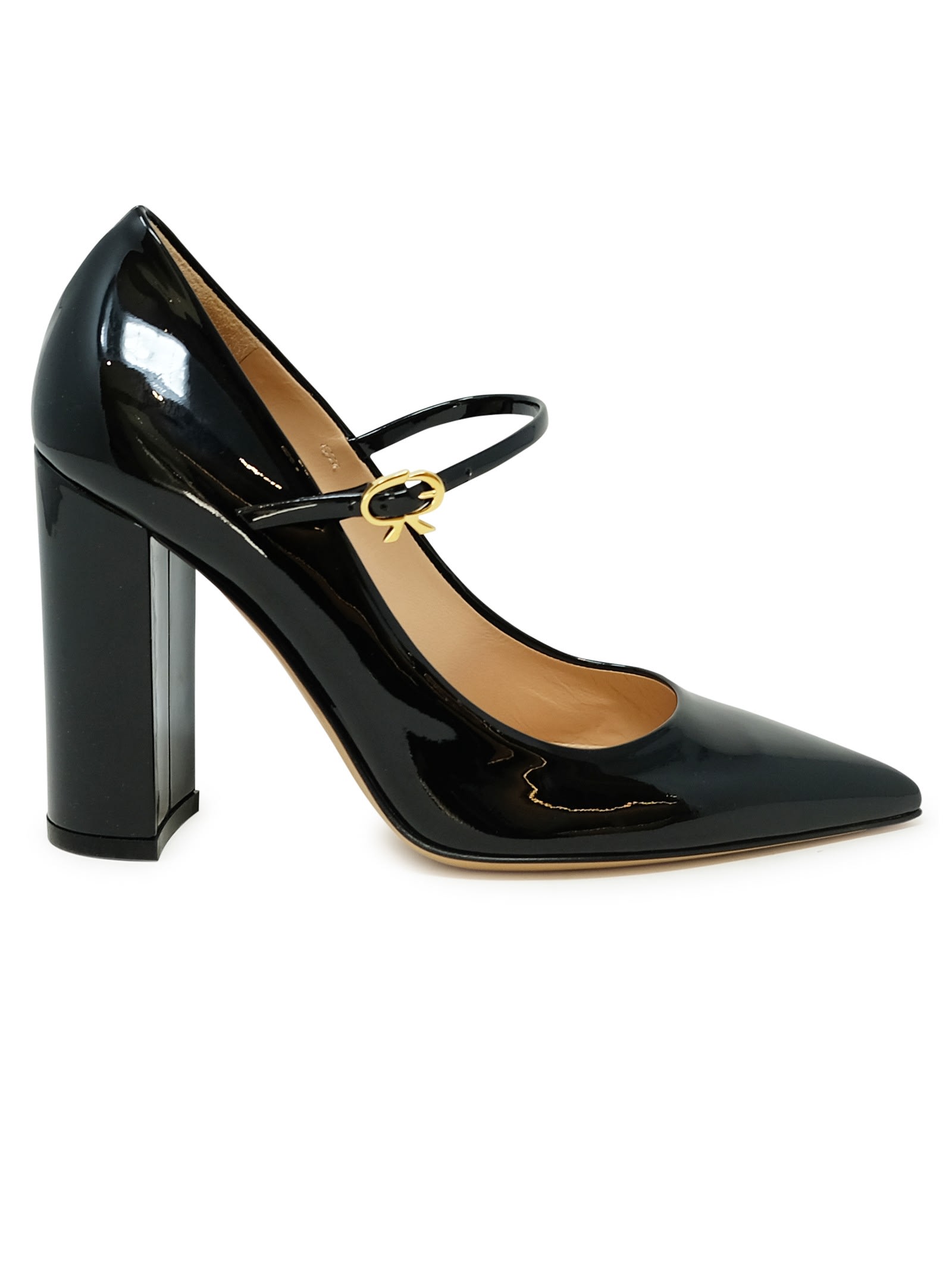 未使用 Gianvito Rossi Ribbon Jane 37 現行 Ribbon Jane patent leather pumps in pink - Gianvito Rossi