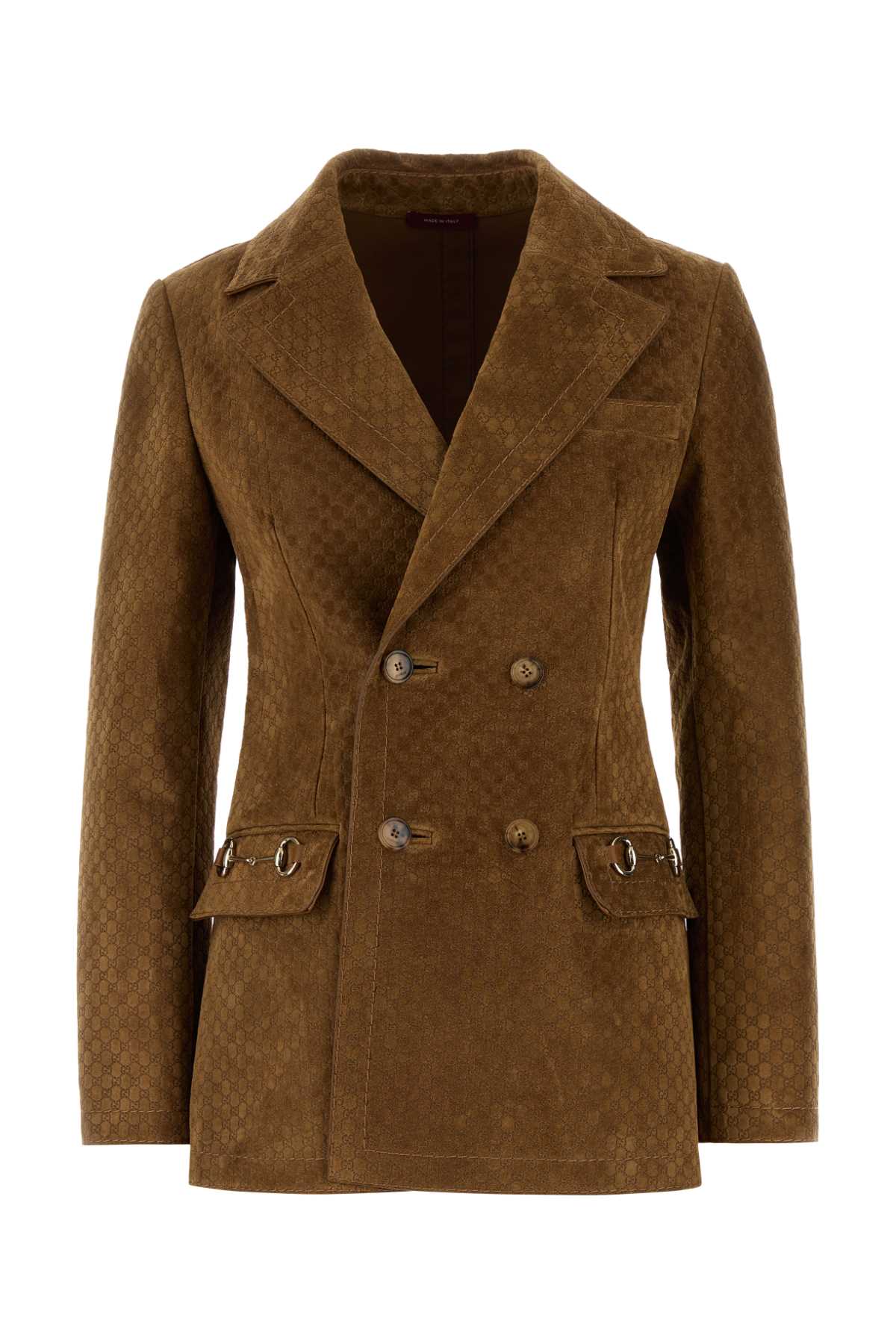 【送料&関税込】Gucci Brown Suede Blazer Gucci Brown Suede Blazer | italist
