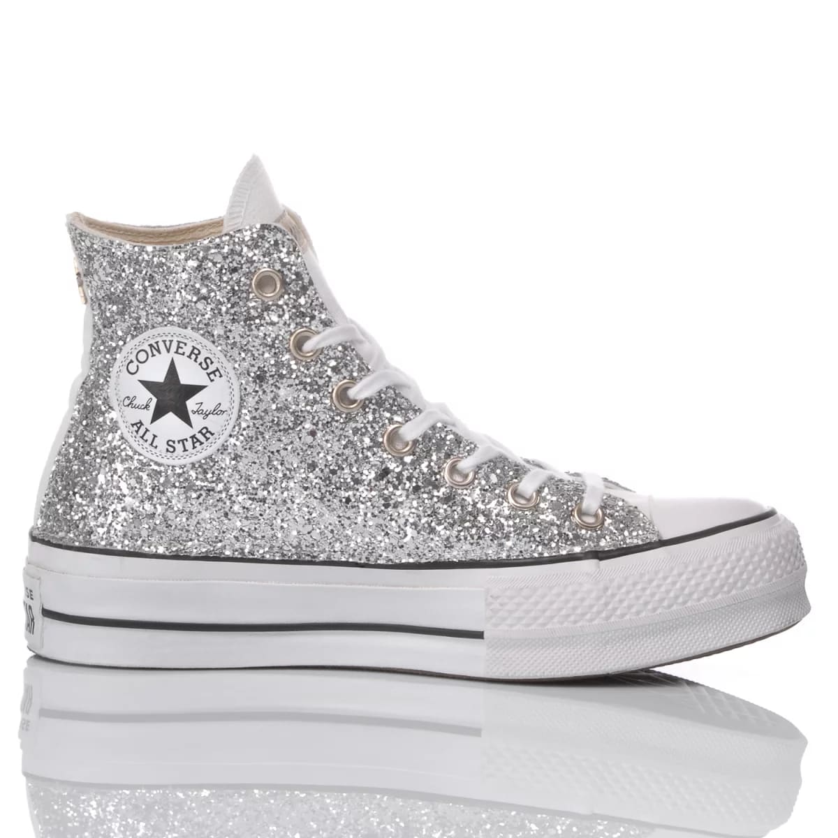 Converse with sparkles best sale