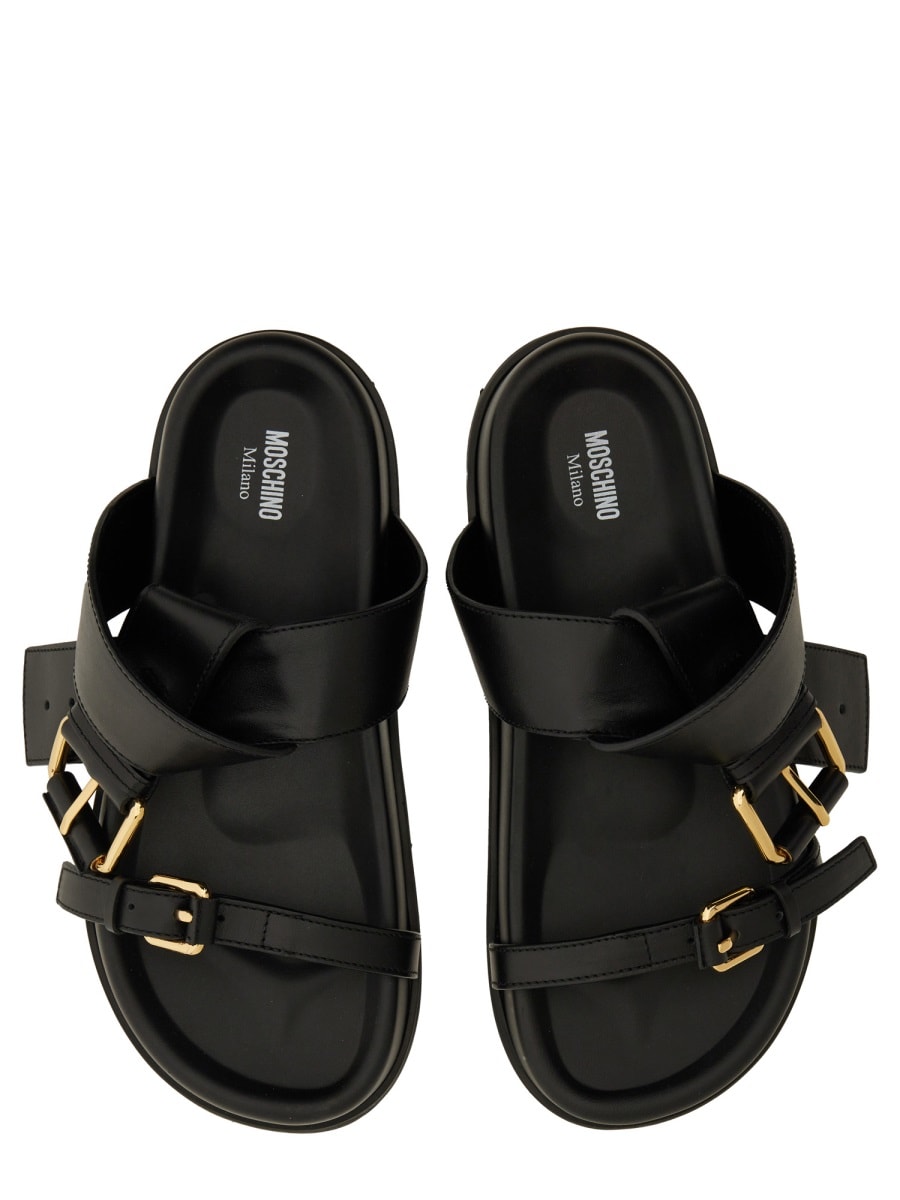 【関税&送料込】Moschino Sandal With Woven Buckle Moschino Sandal With Woven Buckle | italist