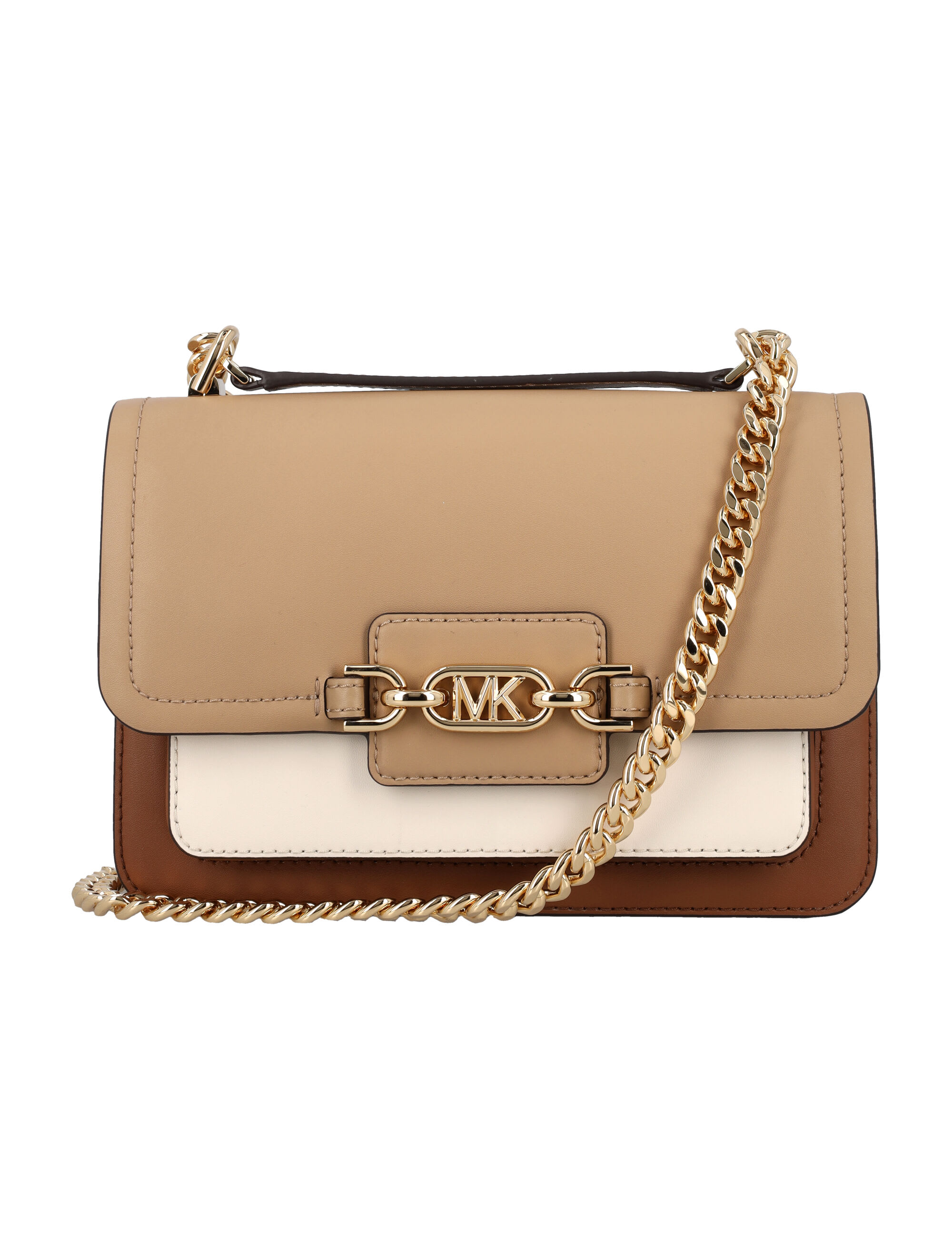 MICHAEL Michael Kors 'heather' Shoulder Bag With Mk Logo In Smooth Leather  in Black