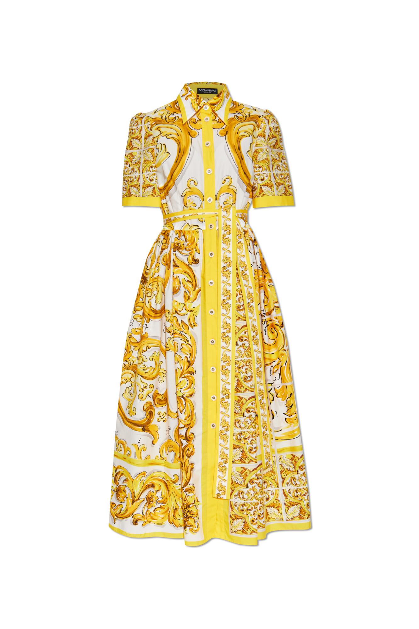 dolce & gabbana dress with pattern