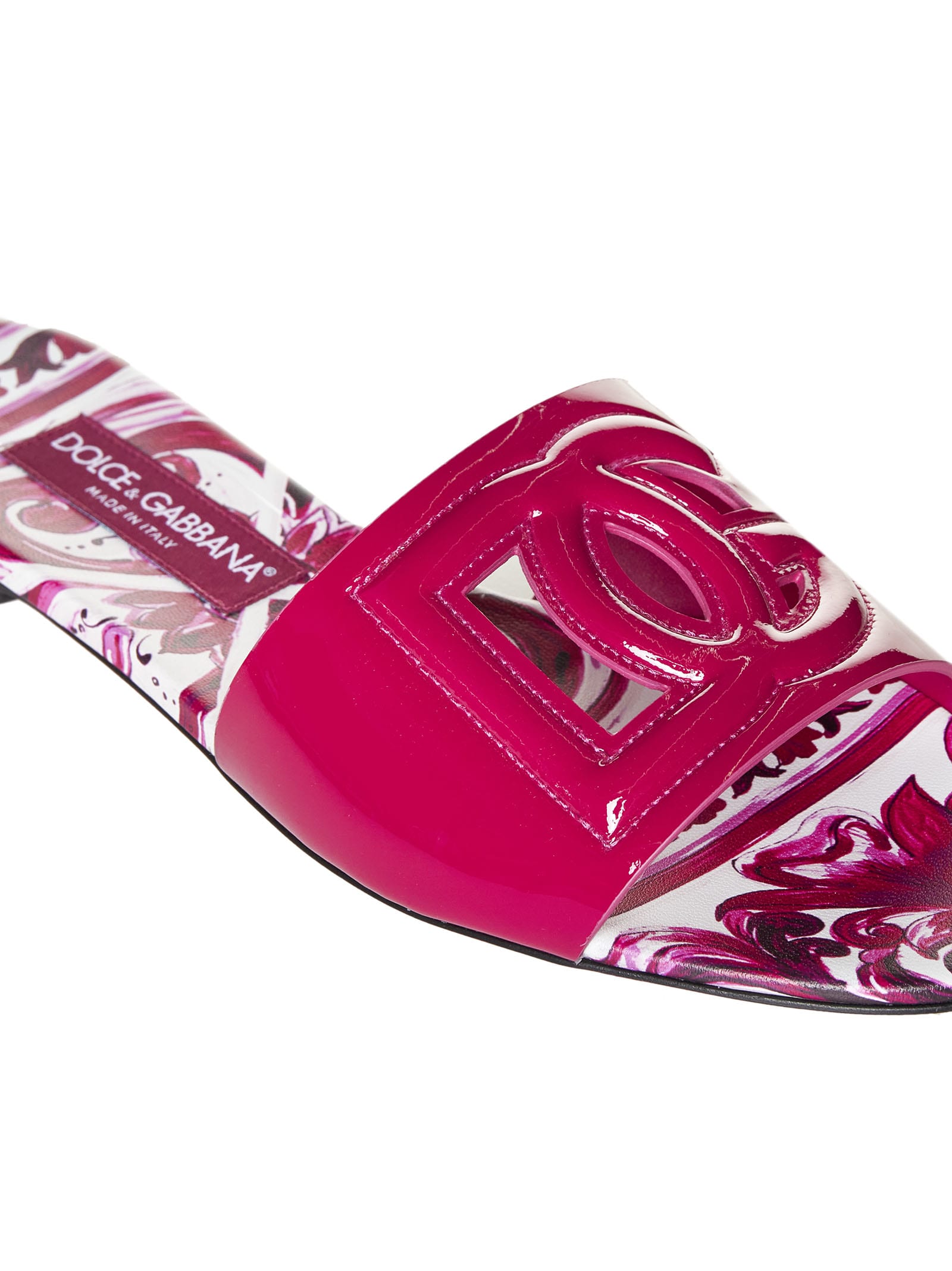 サンダル・ミュール Dolce & Gabbana FW25 'Maiolica' sandals (CZ0322A6514 I03TN) Dolce & Gabbana Flat Sandals With Dg Logo Cut-out And
