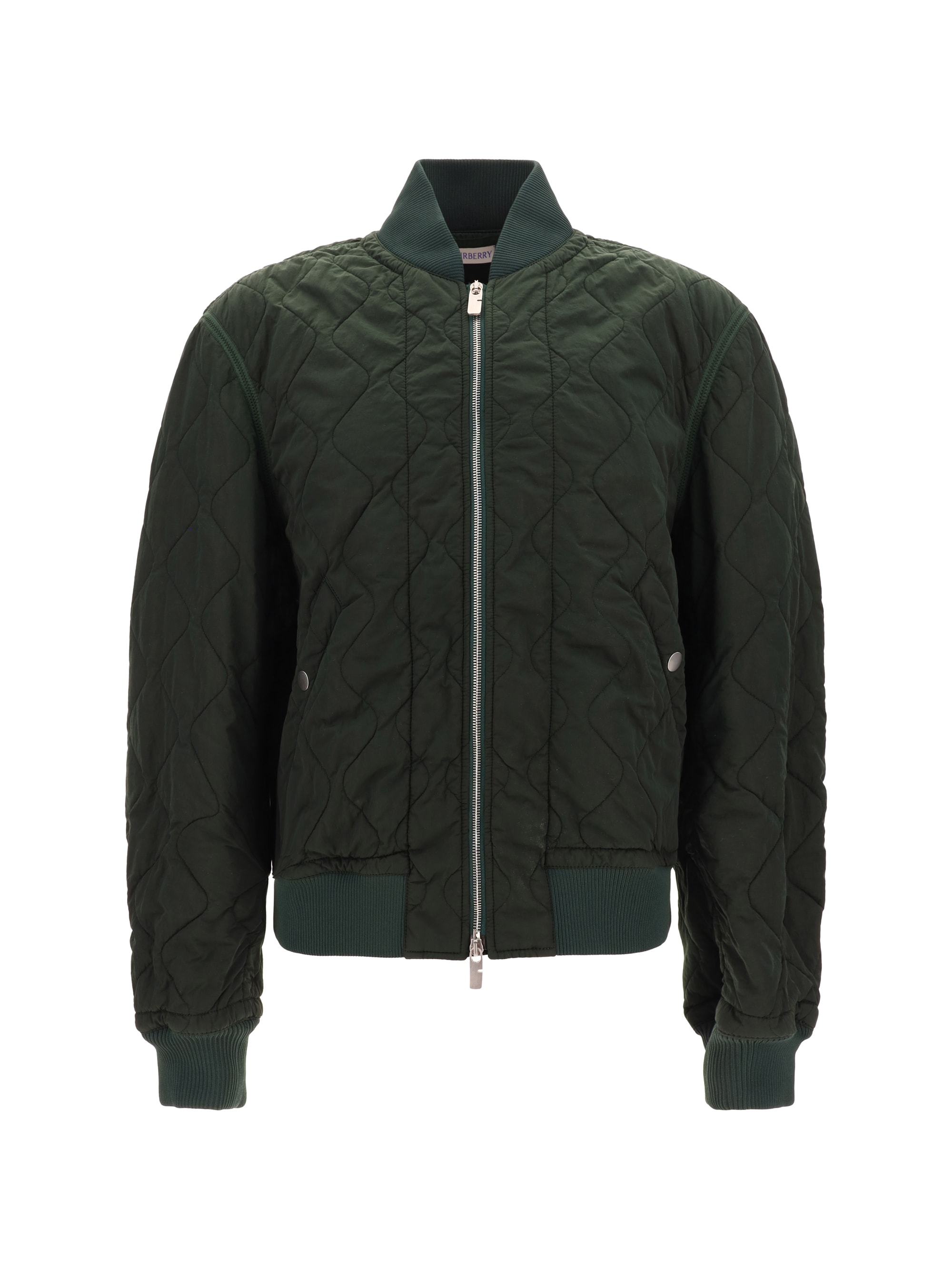 【送料&関税込】Burberry Bomber Long Sleeved Quilted Hooded Burberry Quilted Long Sleeve Bomber Jacket, Size Medium