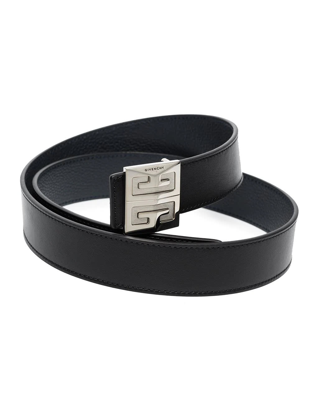 Givenchy Man 4g Reversible Belt Black And Dark Grained | italist