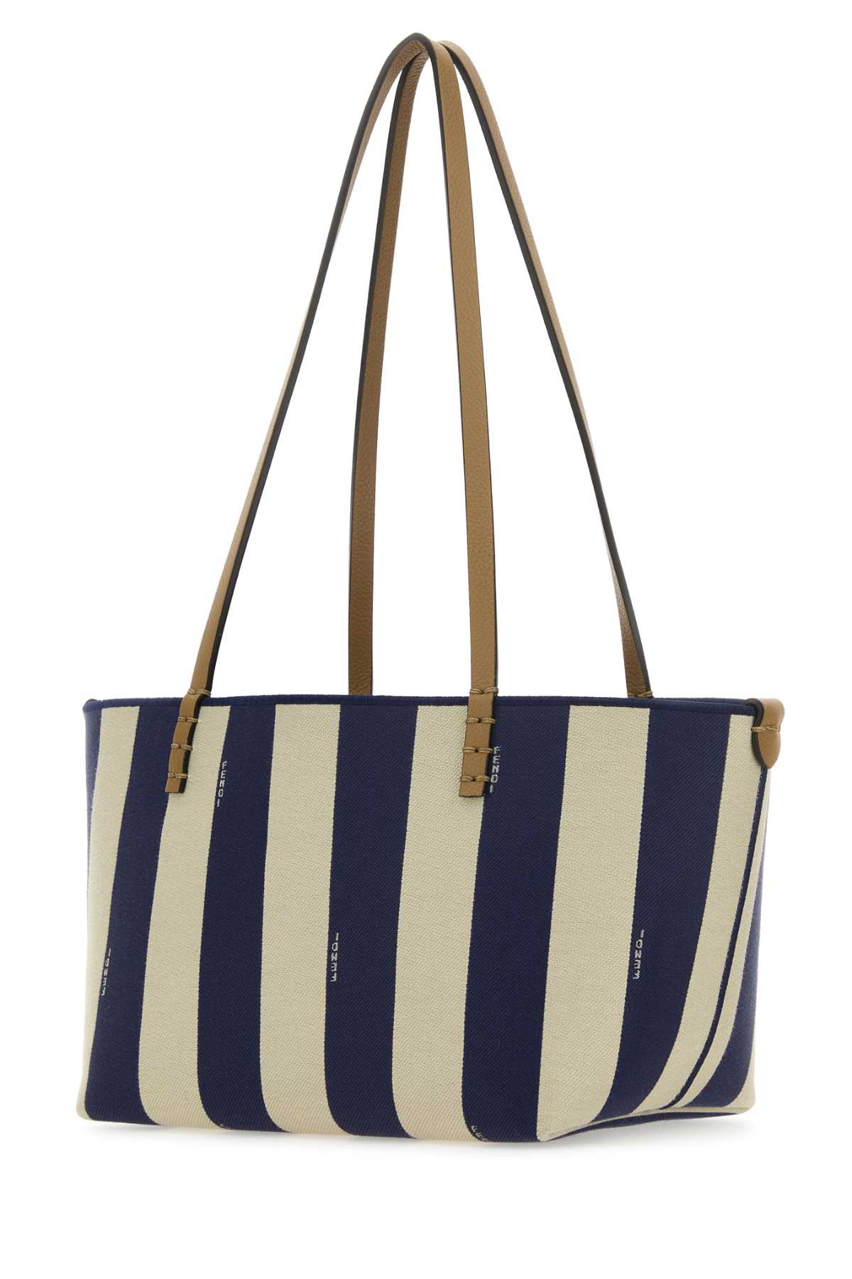 トートバッグ FENDI EMBROIDERED FABRIC SMALL ROLL REVERSIBLE SHOPPING BAG Fendi Embroidered Fabric Small Roll Reversible Shopping Bag