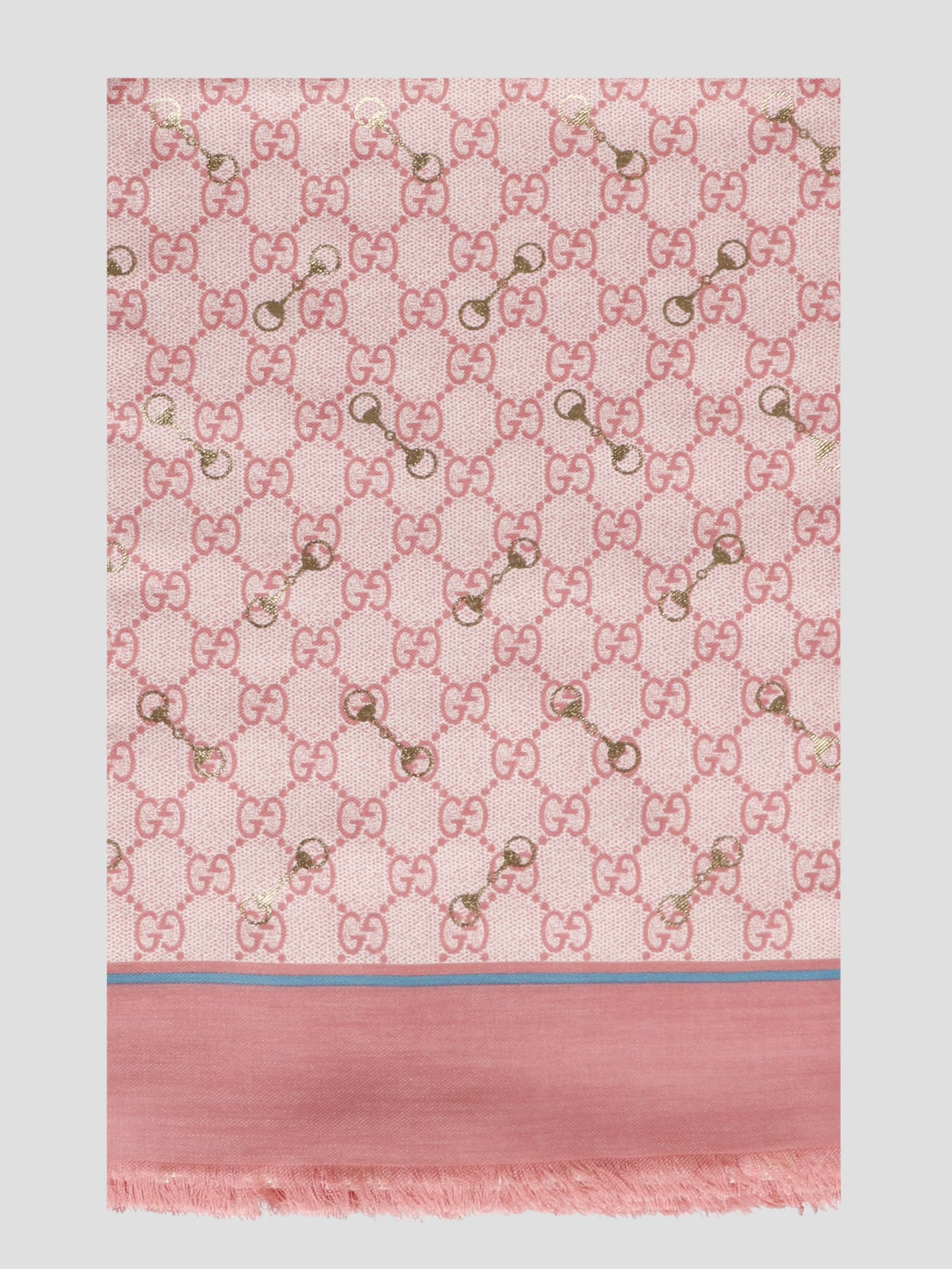 GG Silk Blend Scarf in Pink - Gucci