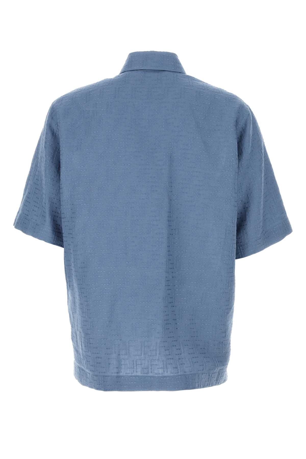 シャツ Fendi Cerulean Blue Linen Blend Shirt Fendi Men's Cerulean blue linen blend shirt (All New In