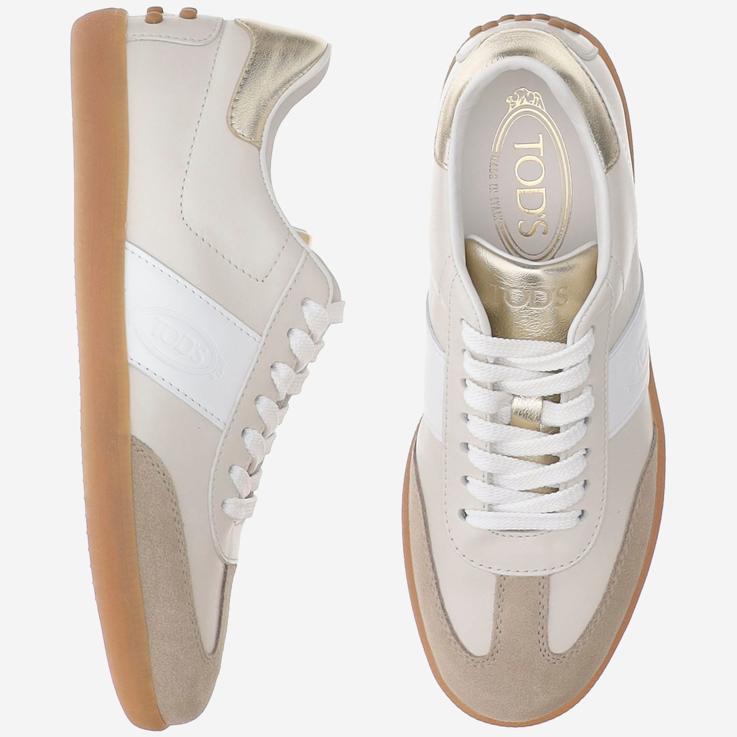 TOD'S 24AW スニーカー ホワイト系 Made In Italy Tod's White And Beige Sneakers | italist