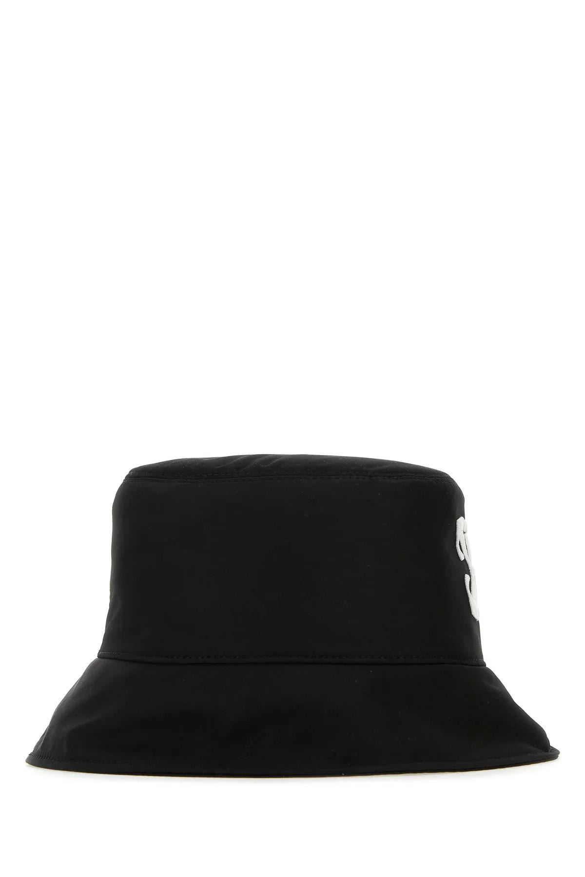 キャップ OFF WHITE Black Polyester Bucket Hat Off-White Nylon Bucket Hat | italist