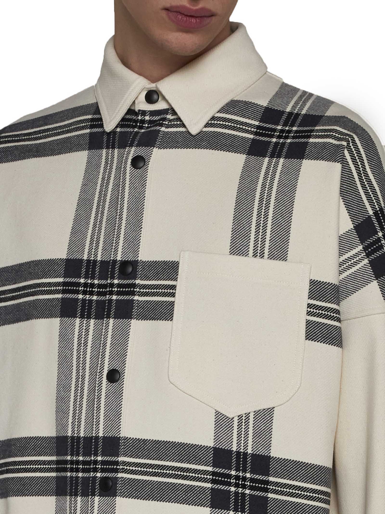 Palm Angels Back Logo Check Overshirt | italist