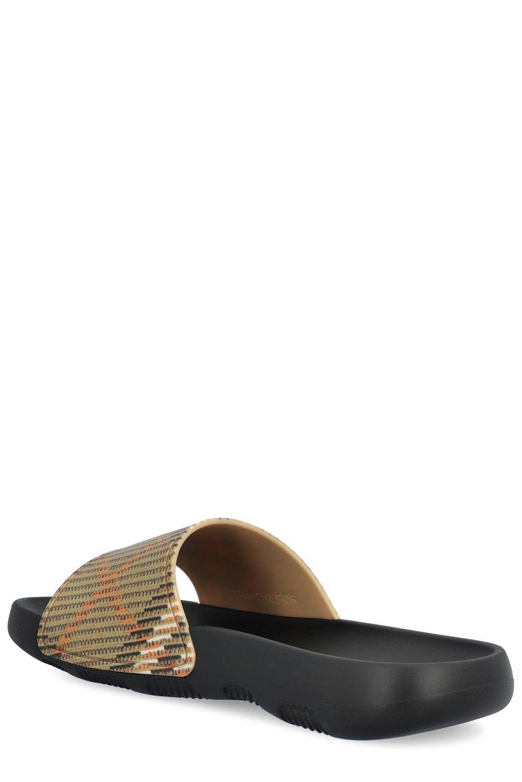 Burberry Check Pattern Slip-on Slides | italist