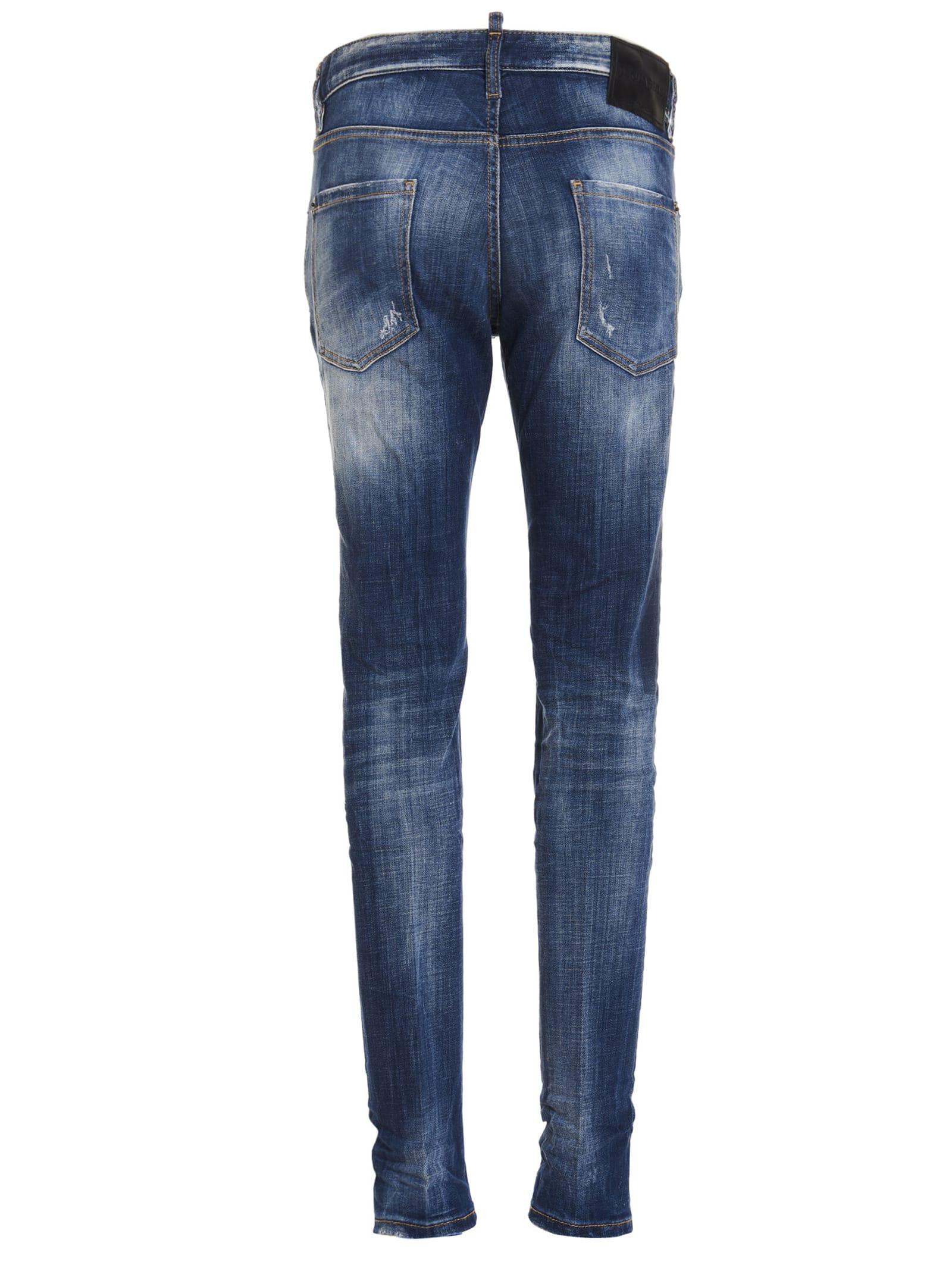DSquared² 17cm Combat Cotton Denim Jeans in Blue for Men Mens Clothing Jeans Straight-leg jeans 