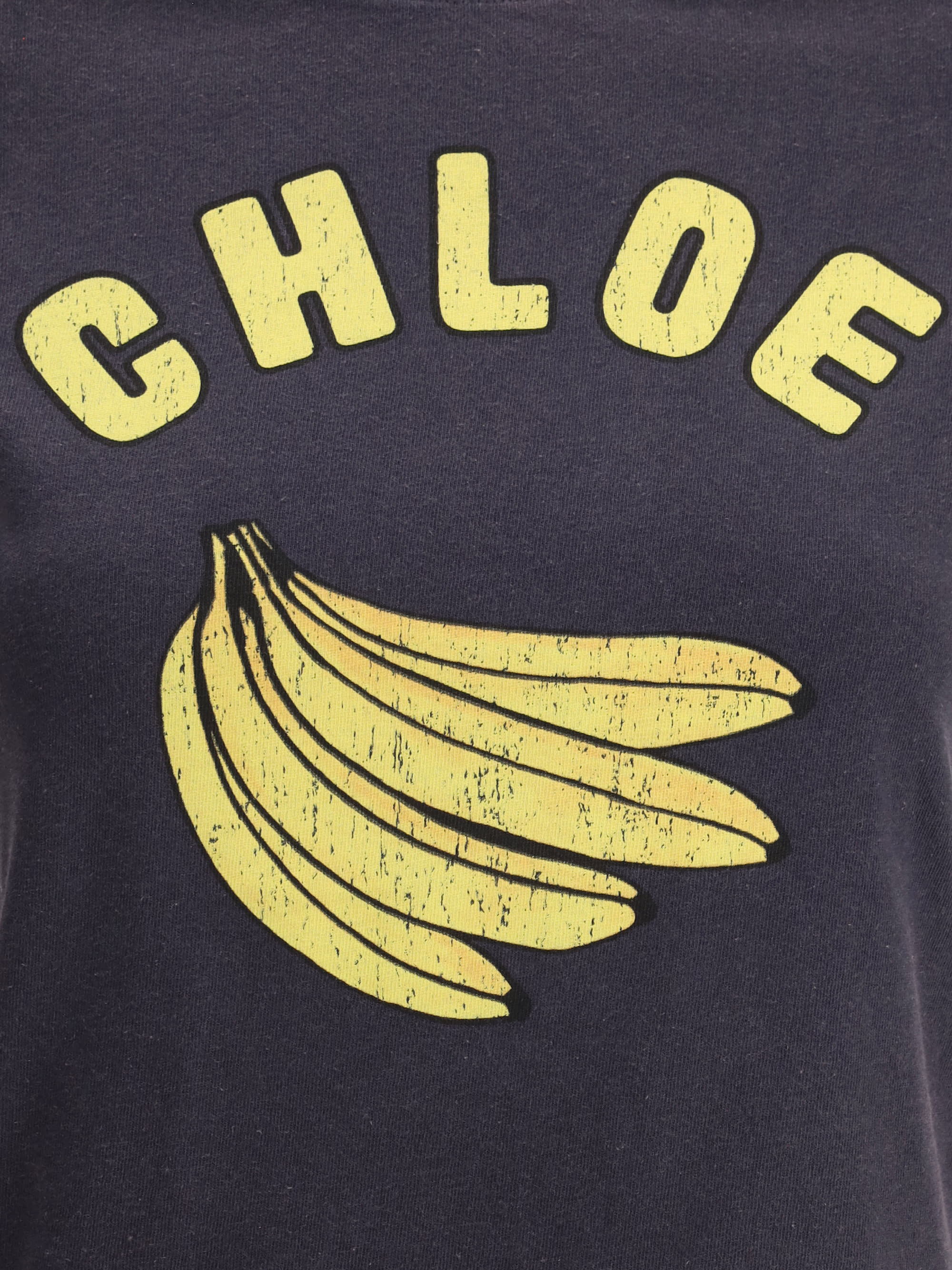 Chloe クロエ　バナナ　Tシャツ コットンジャージー製ベビーフィット ロゴTシャツ 青 - Chloé