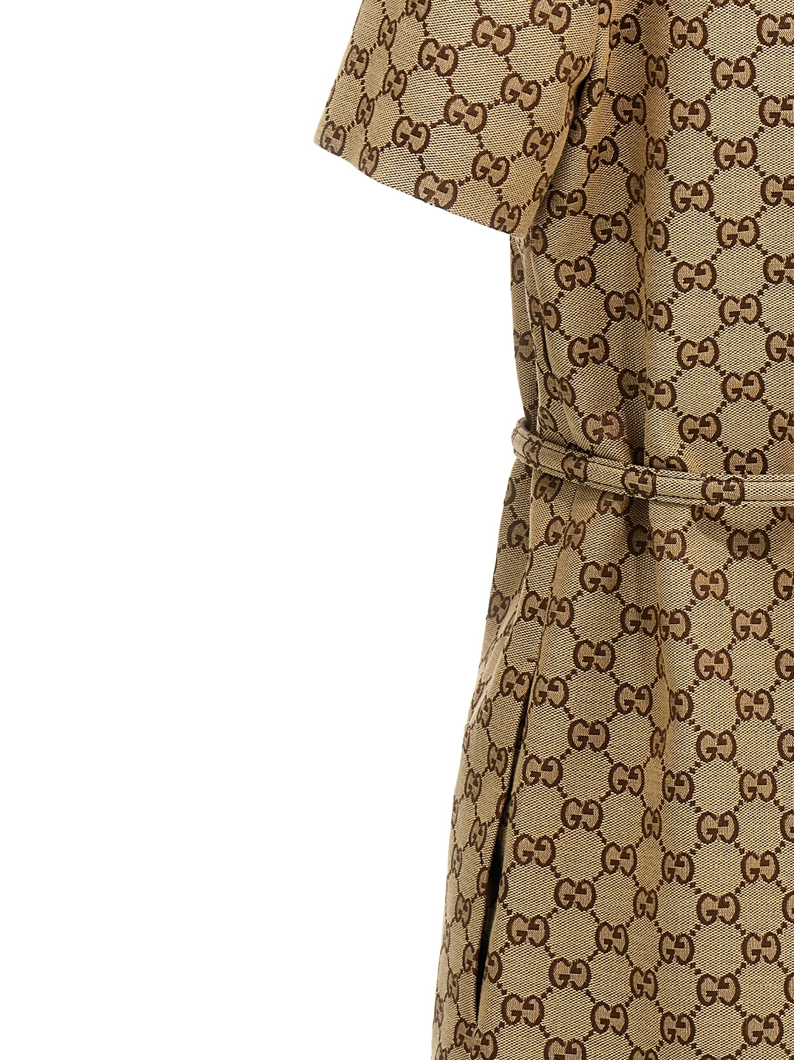 ワンピース GUCCI BEIGE COTTON DRESS Gucci Dress Size 38 IT: Exquisite Eyelet Detail