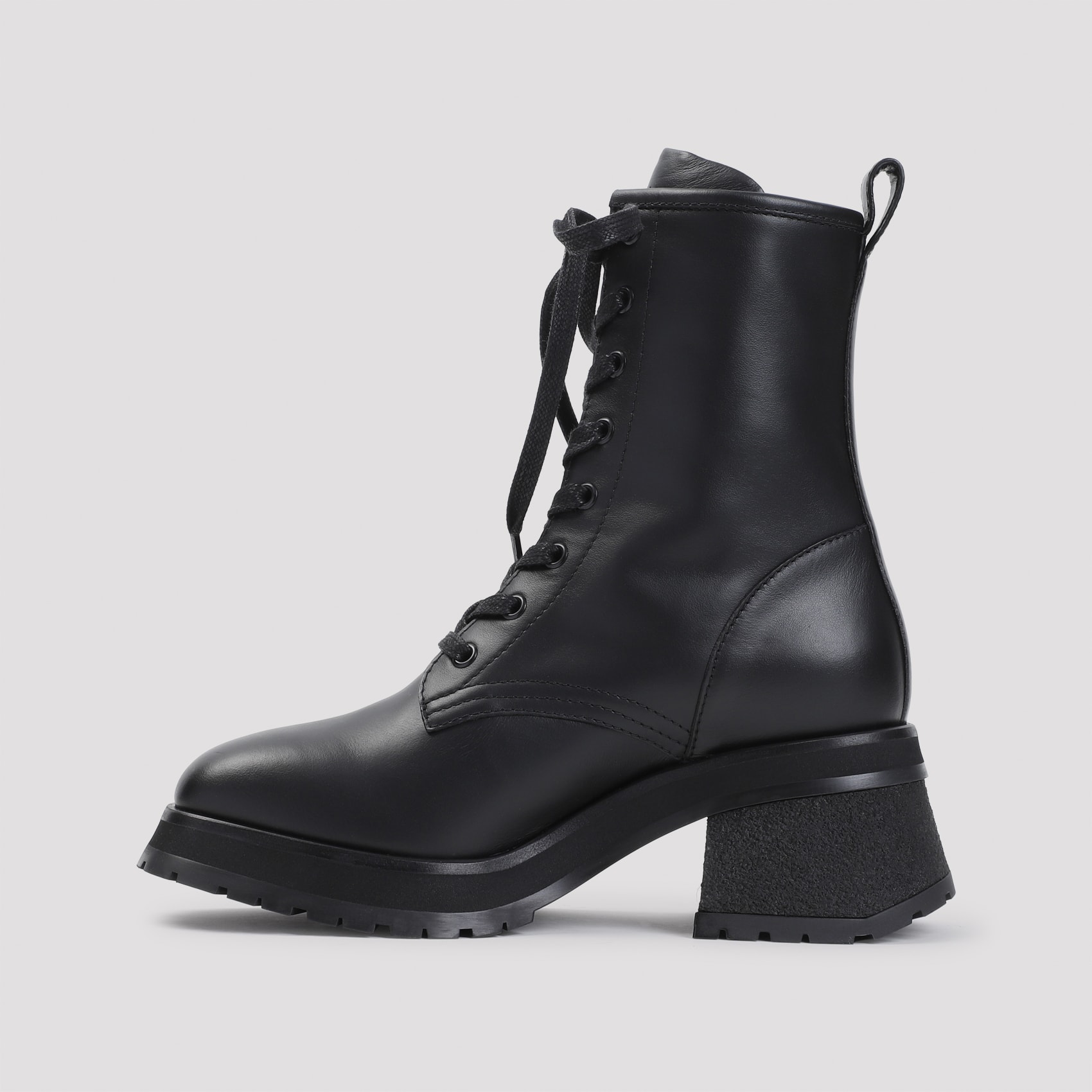 Moncler Gigi Lace-up Leather Ankle Boots | italist