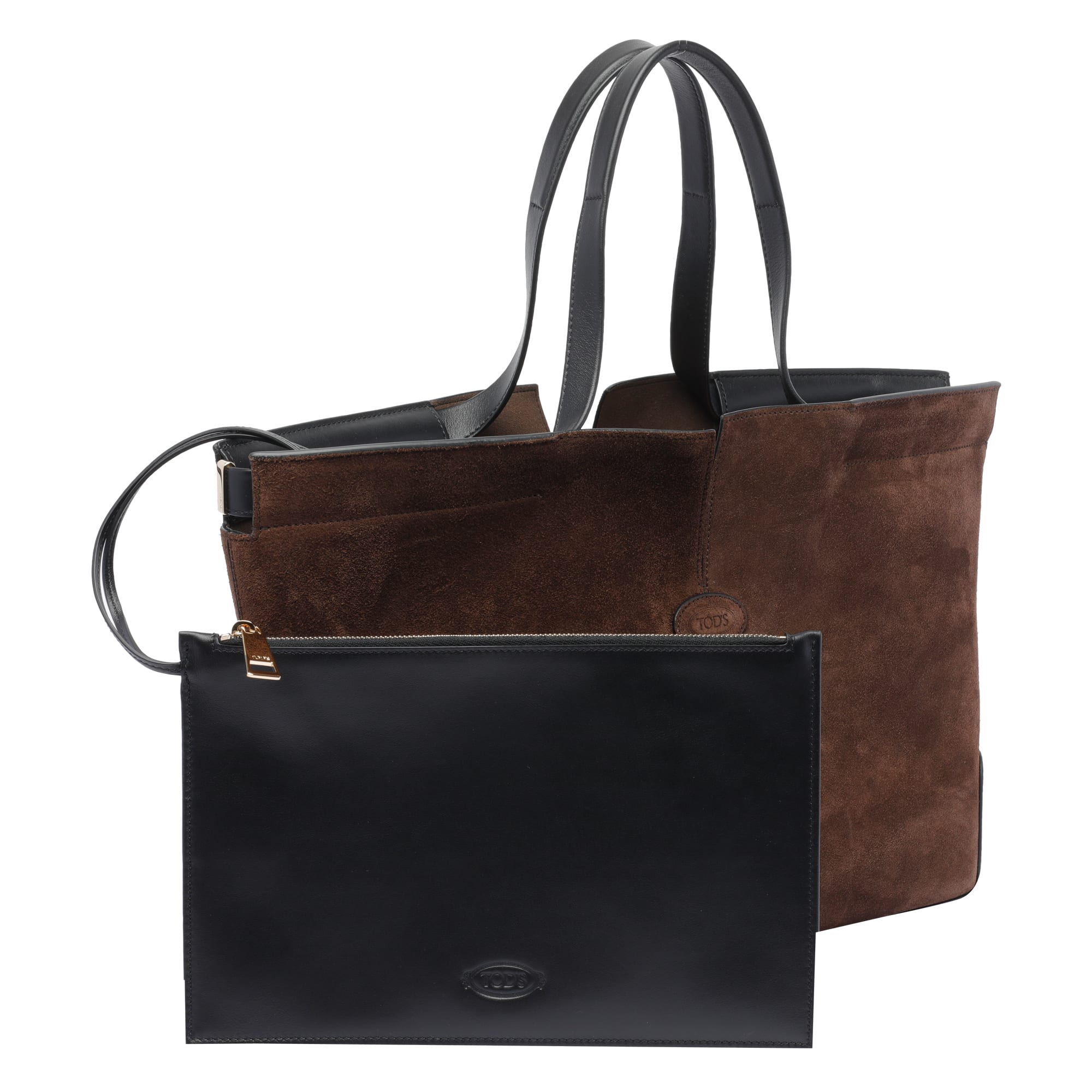 【関税込み】TOD'S Tod's Di Bag Folio' shopping bag Woman BROWN Tod's Di Bag Folio in Leather Medium