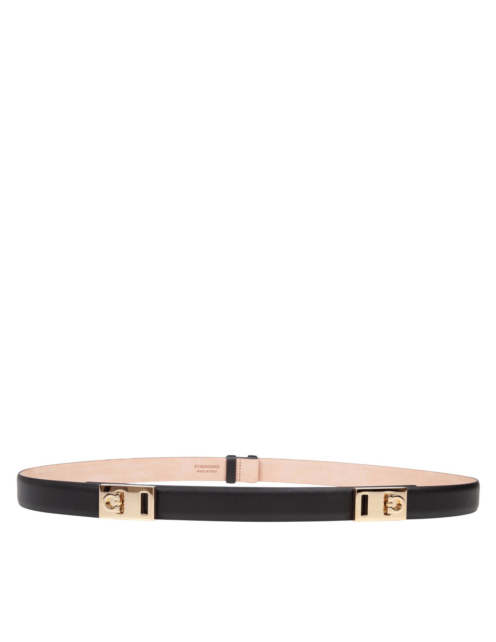 Ferragamo Extendable Hug Belt In Black Leather | italist