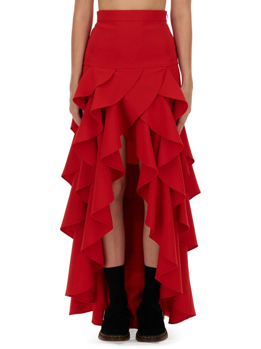 スカート Moschino FW24 CREPE SKIRT WITH RUFFLES (01045424 0115) Moschino Crepe Skirt With Ruffles | italist