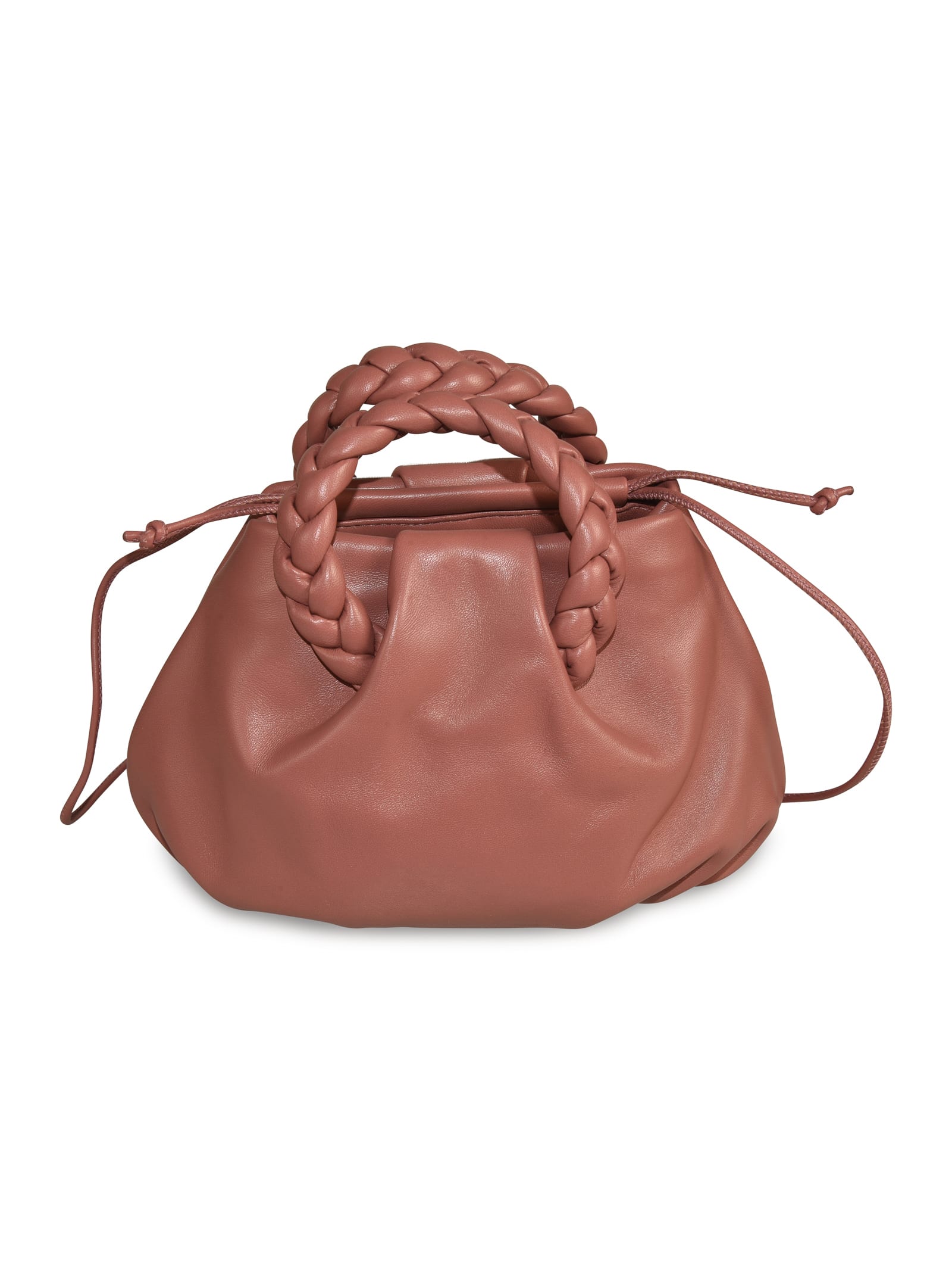 Hereu - Dusty Rose Leather Bombon Crossbody Bag