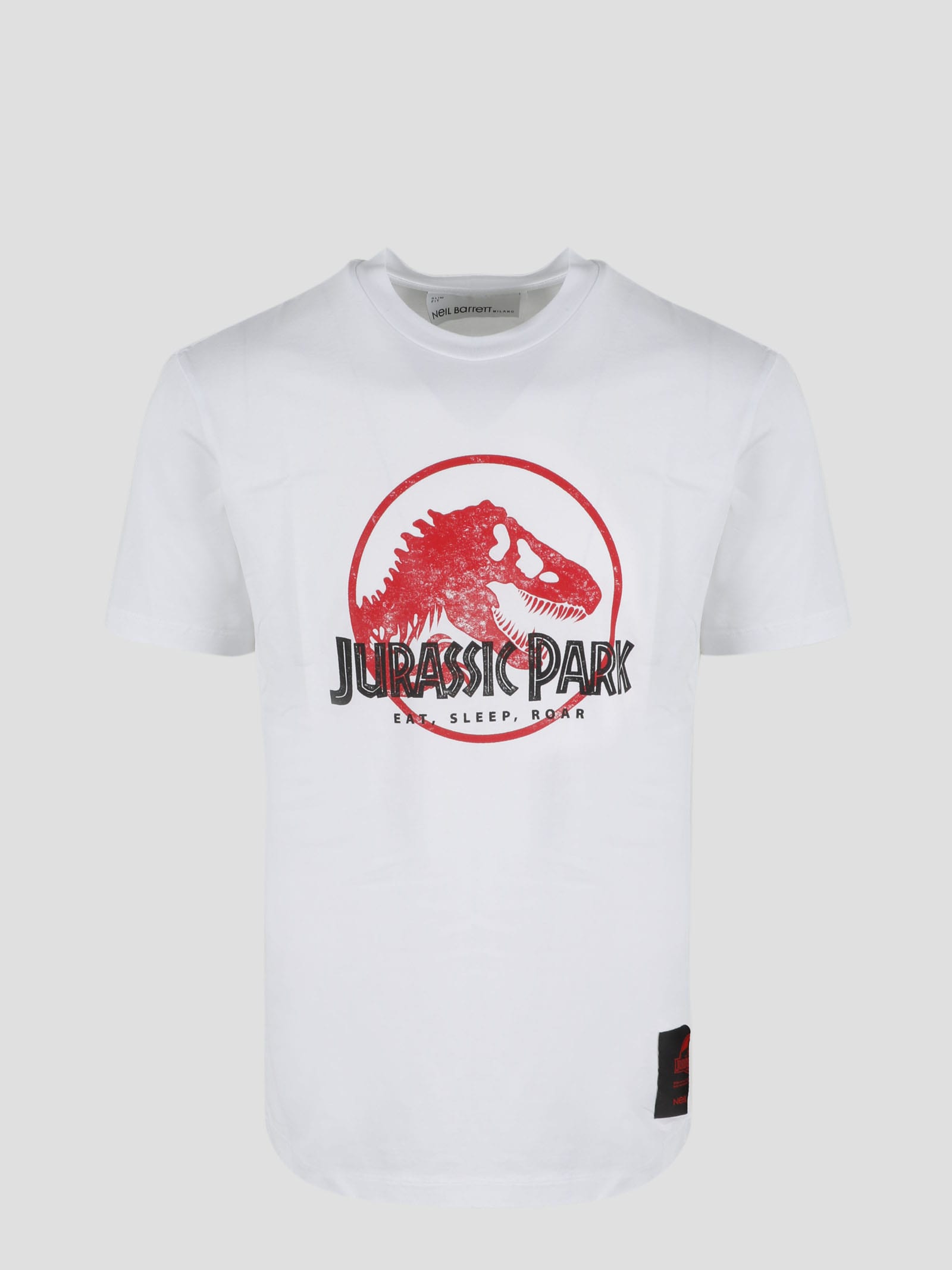 NEIL BARRETT｜SHORT-SLEEVED ROUND NECK T-SHIRTS (Jurassi Neil Barrett Jurassic Park Print T-shirt | Black | FARFETCH