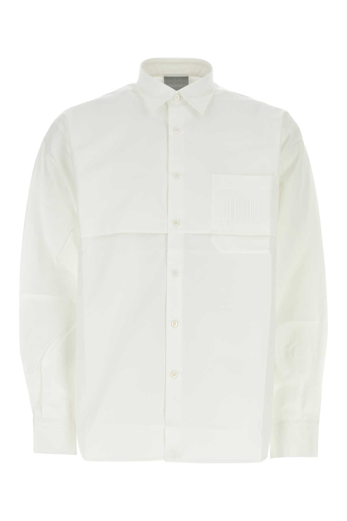 Tシャツ・カットソー VTMNTS SS23 White cotton oversize shirt (VL16SH300W WHITE) VTMNTS White Cotton Oversize Shirt | italist