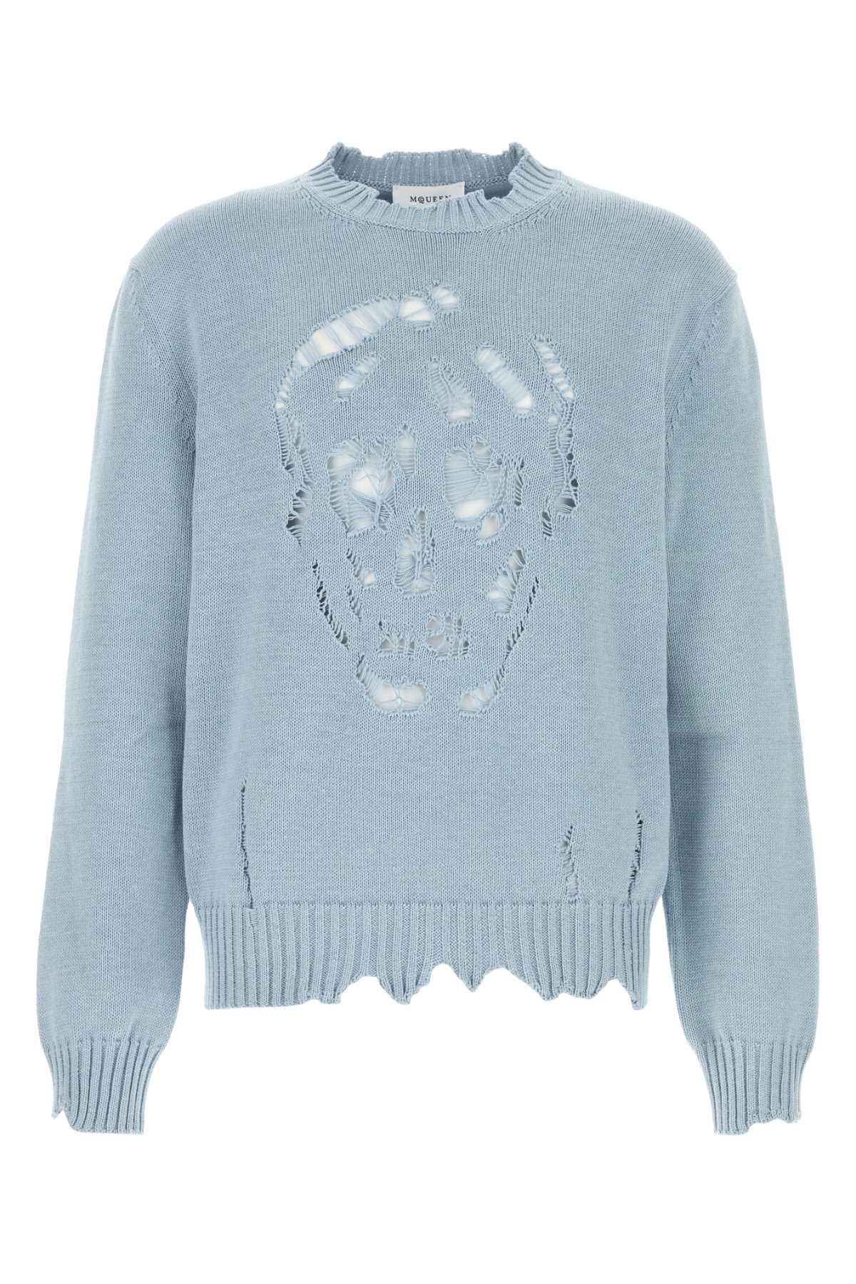 【送料&関税込】Alexander McQueen Light-blue Cotton Sweater Alexander McQueen Light-blue Cotton Sweater | italist
