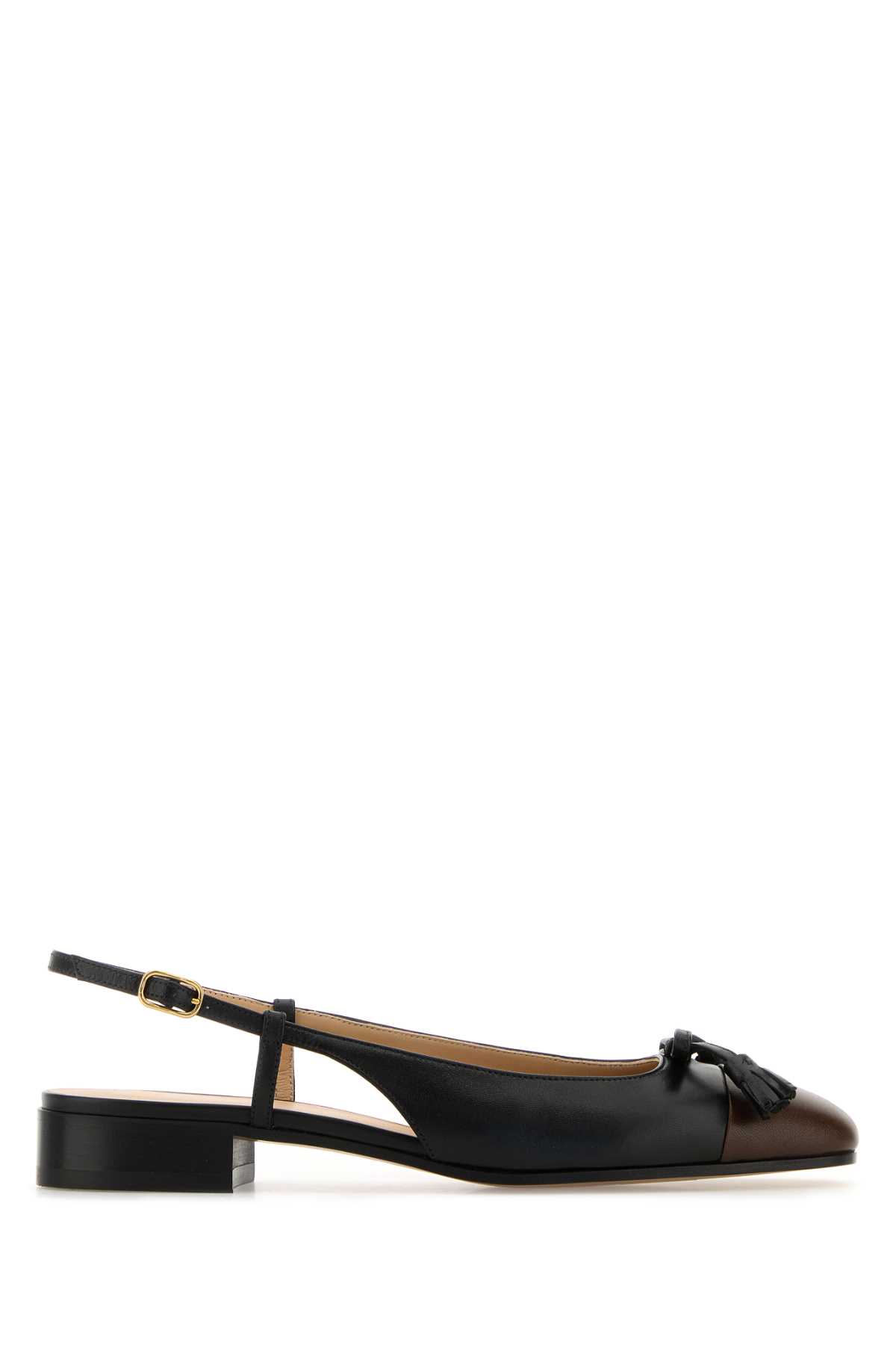 バレエシューズ Valentino Garavani Two-Tone Leather Valet Du Roe Ballerinas Valentino Garavani Two-tone Leather Valet Du Roe Ballerinas