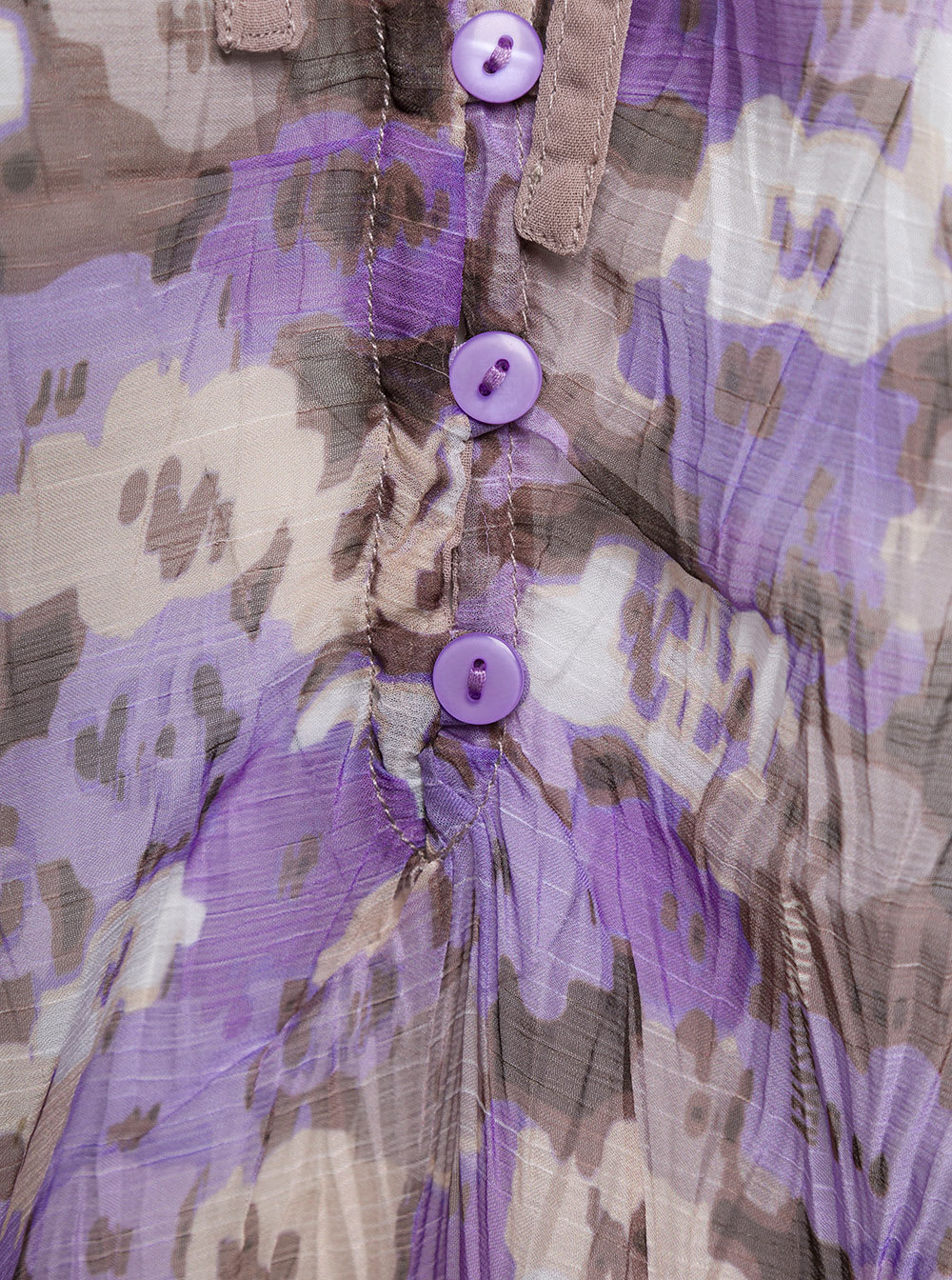 Sabina Musayev 'atara' Purple Blosue With All-over Floreal Print