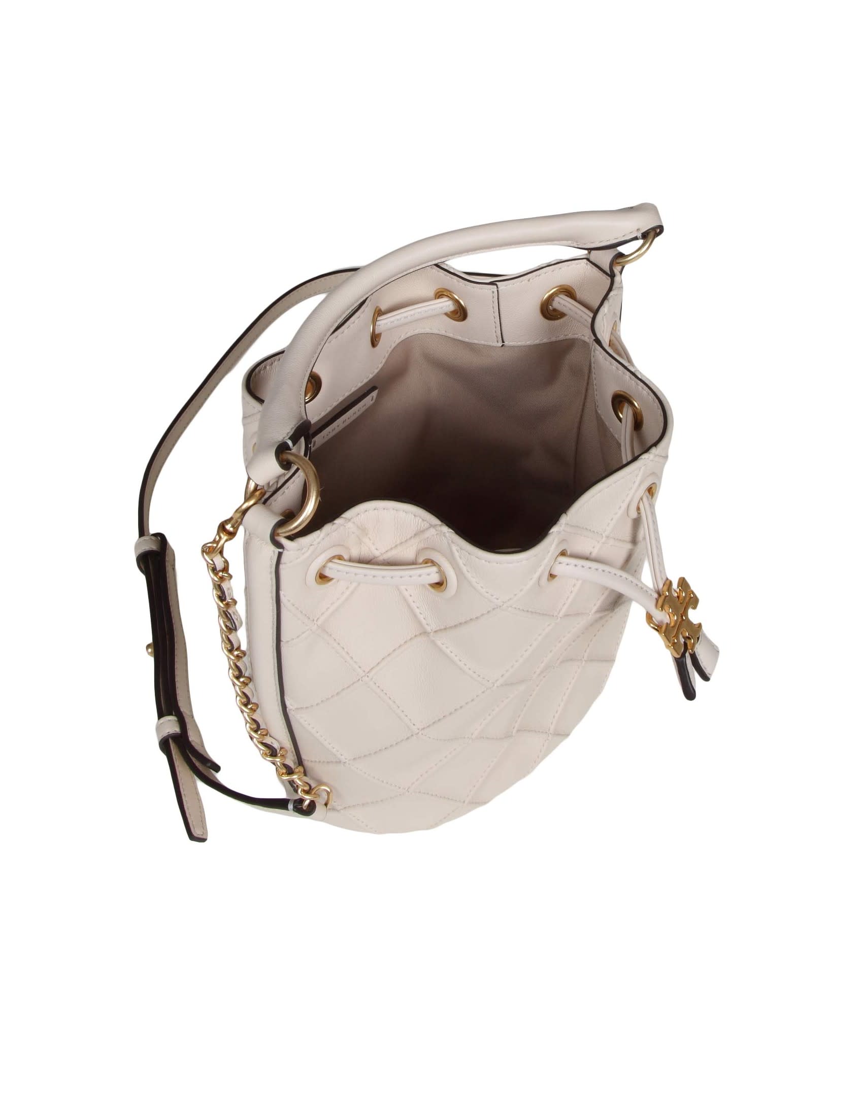 8093 TORY BURCH New Fleming Soft Small Bucket Bag NEW CREAM