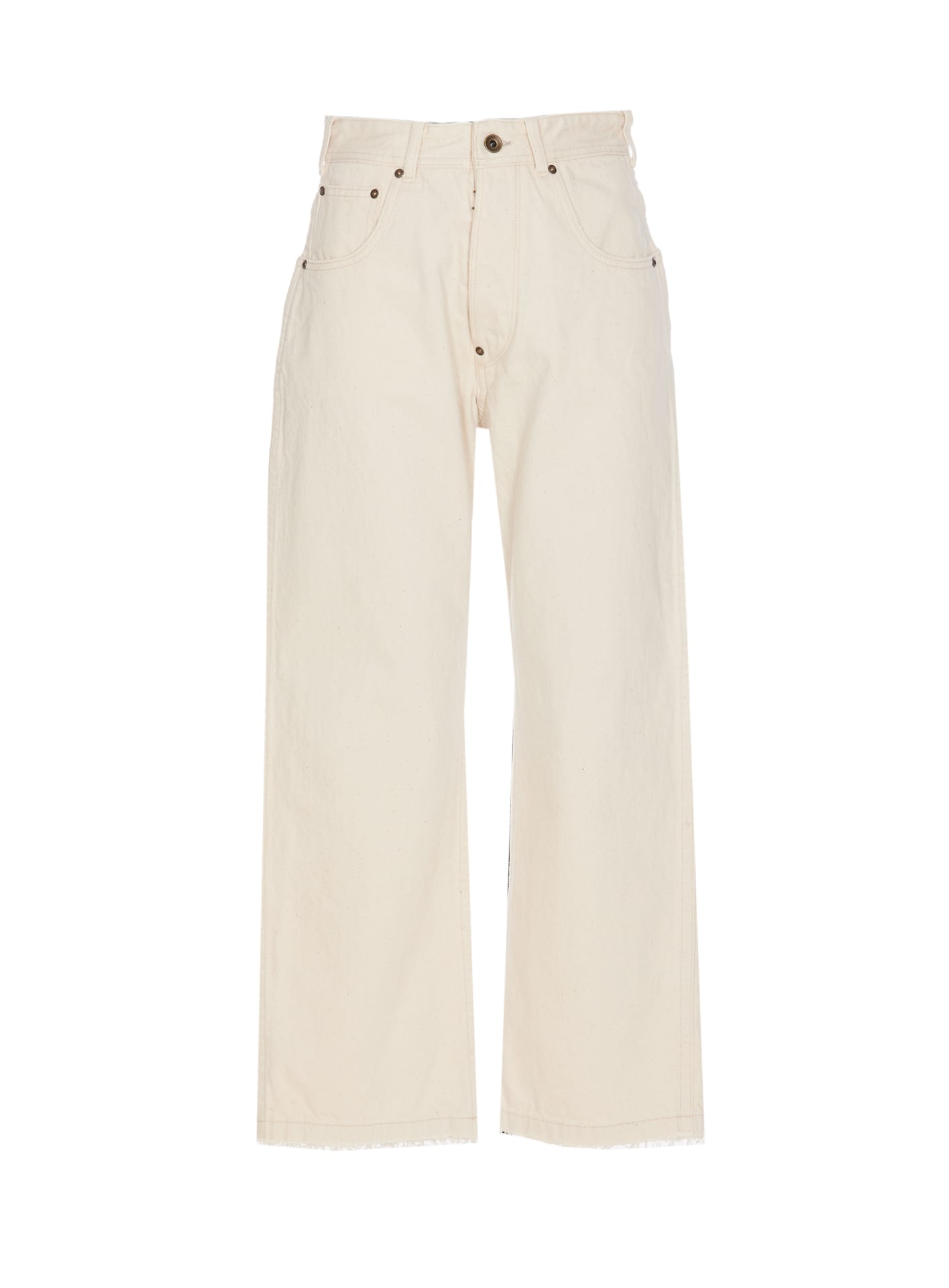 【送料&関税込】Maison Margiela cropped Beige Cotton Jeans Maison Margiela 'cropped' Beige Cotton Jeans | italist