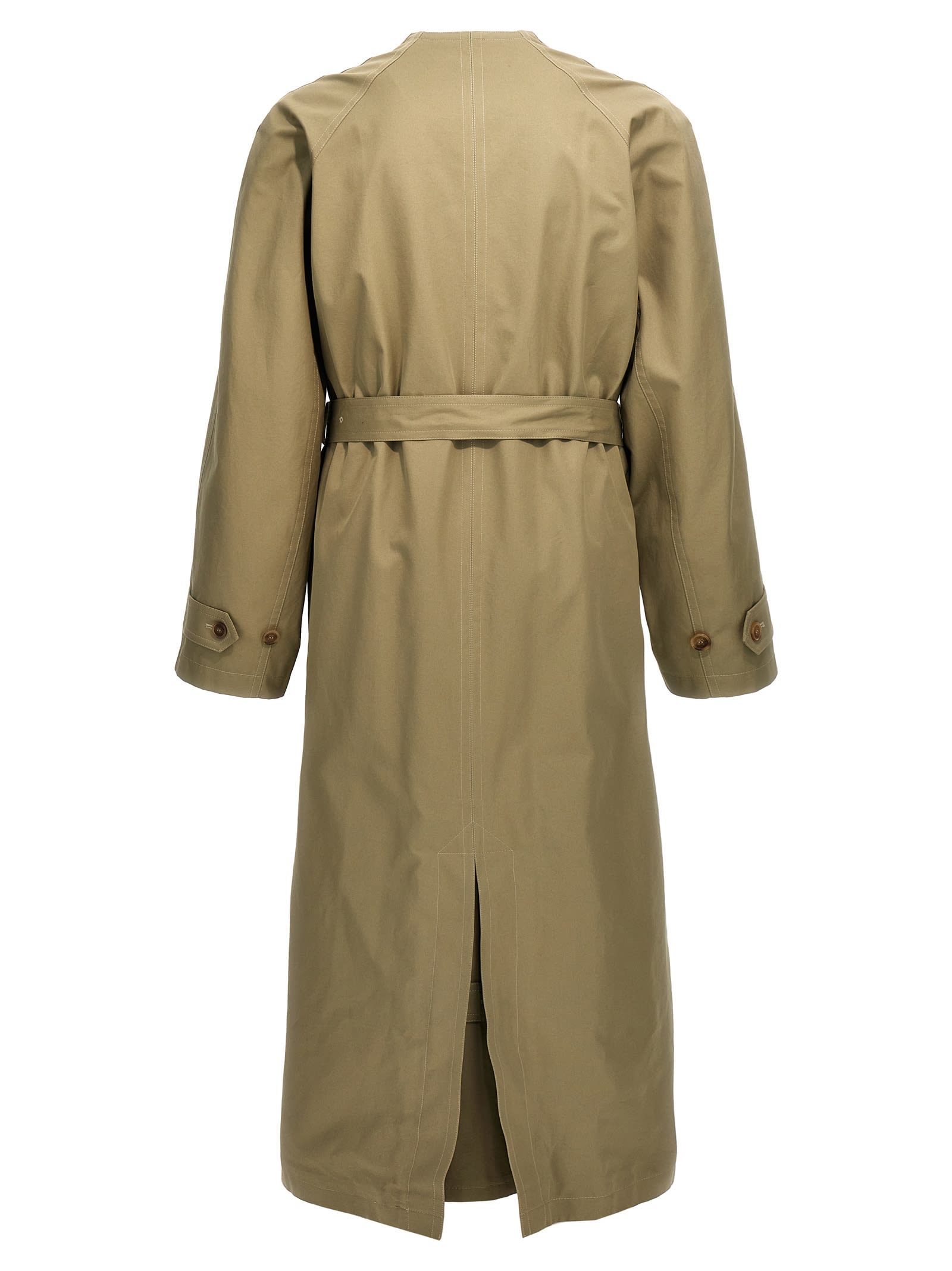 Balenciaga Check Lining Oversize Trench Coat | italist