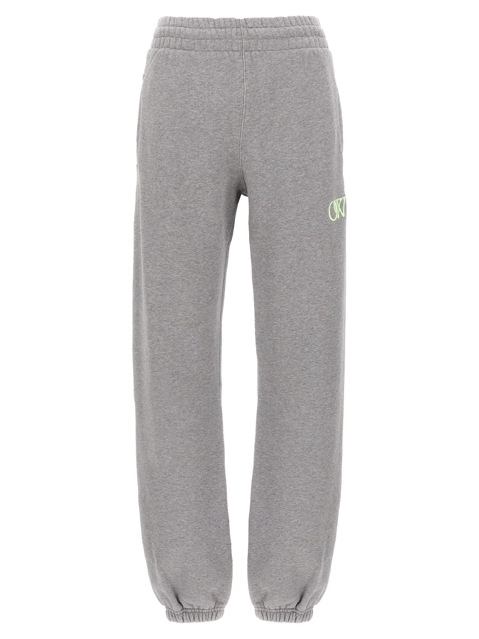 パンツ OFF-WHITE 'Ow' embroidered joggers Gray Off-White 'ow' Embroidered Joggers | italist