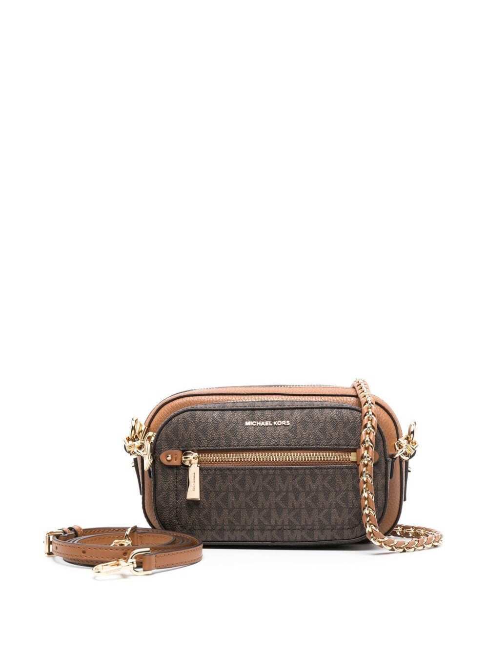 Michael Kors Chantal Pebble Leather Cross Body Bag, Black at John