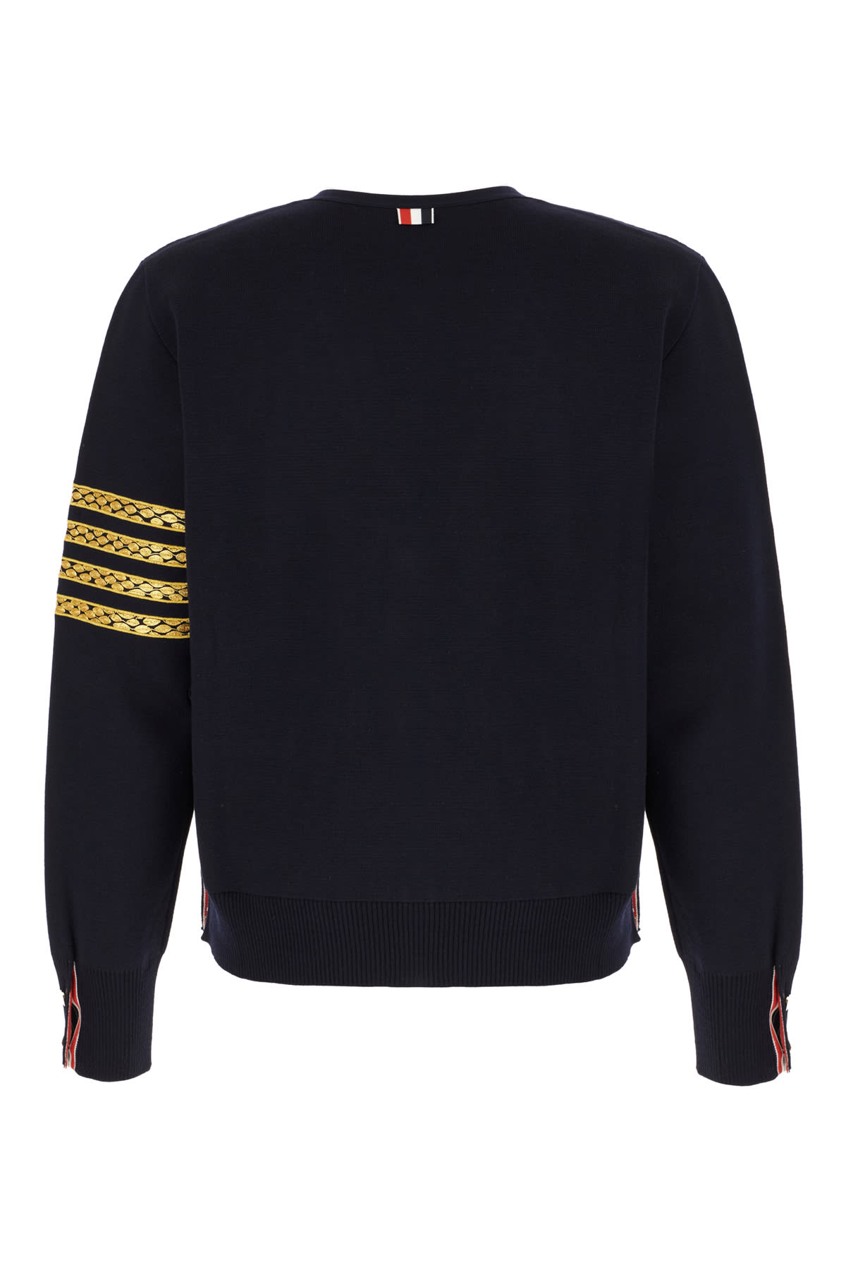 【送料&関税込】Thom Browne Midnight Blue Wool Sweater Thom Browne Midnight Blue Wool Cardigan | italist
