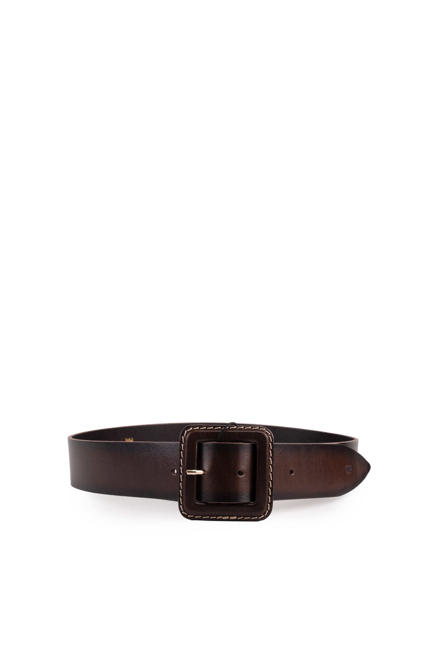 ベルト Weekend Max Mara GERARD - Leather belt with covered buckle Weekend Max Mara Gerard Leather Belt With Covered Buckle