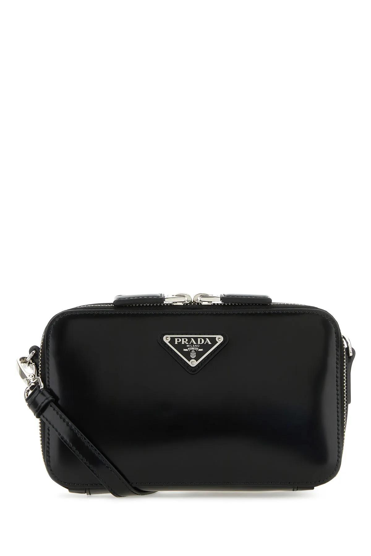 数量限定・早い者勝ち＊PRADA＊Black Leather Medium Handbag Prada Black Leather Handbag | italist