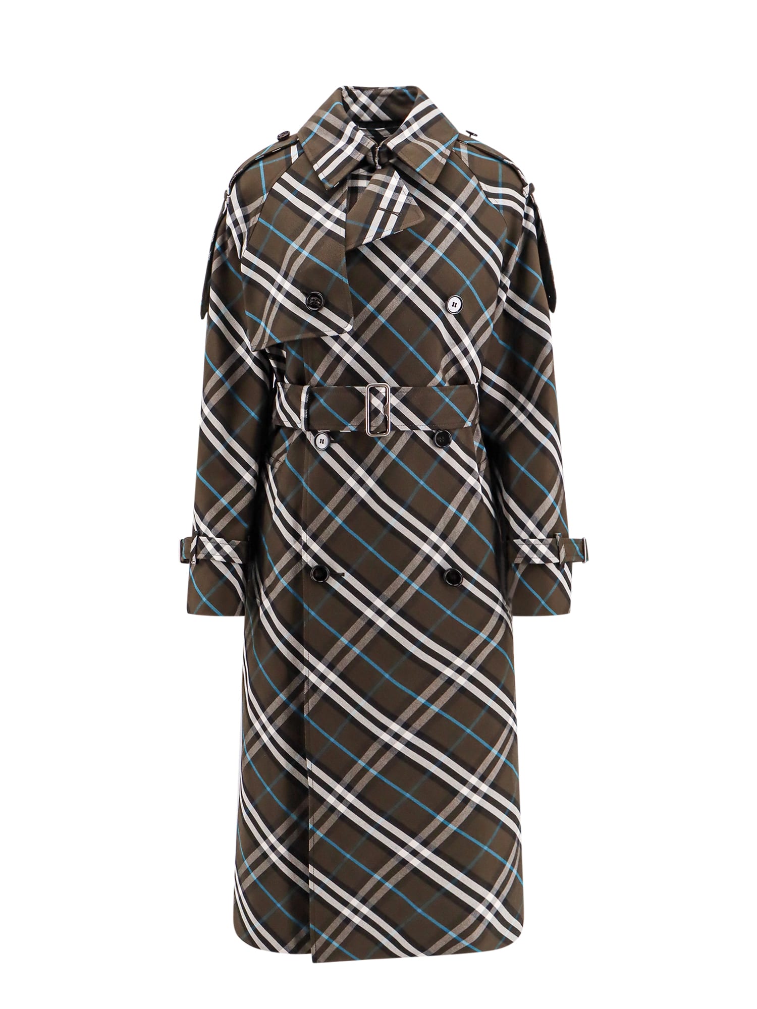 コート Burberry Check Cotton Trench Coat Burberry check-pattern Cotton Trench Coat | Brown | FARFETCH