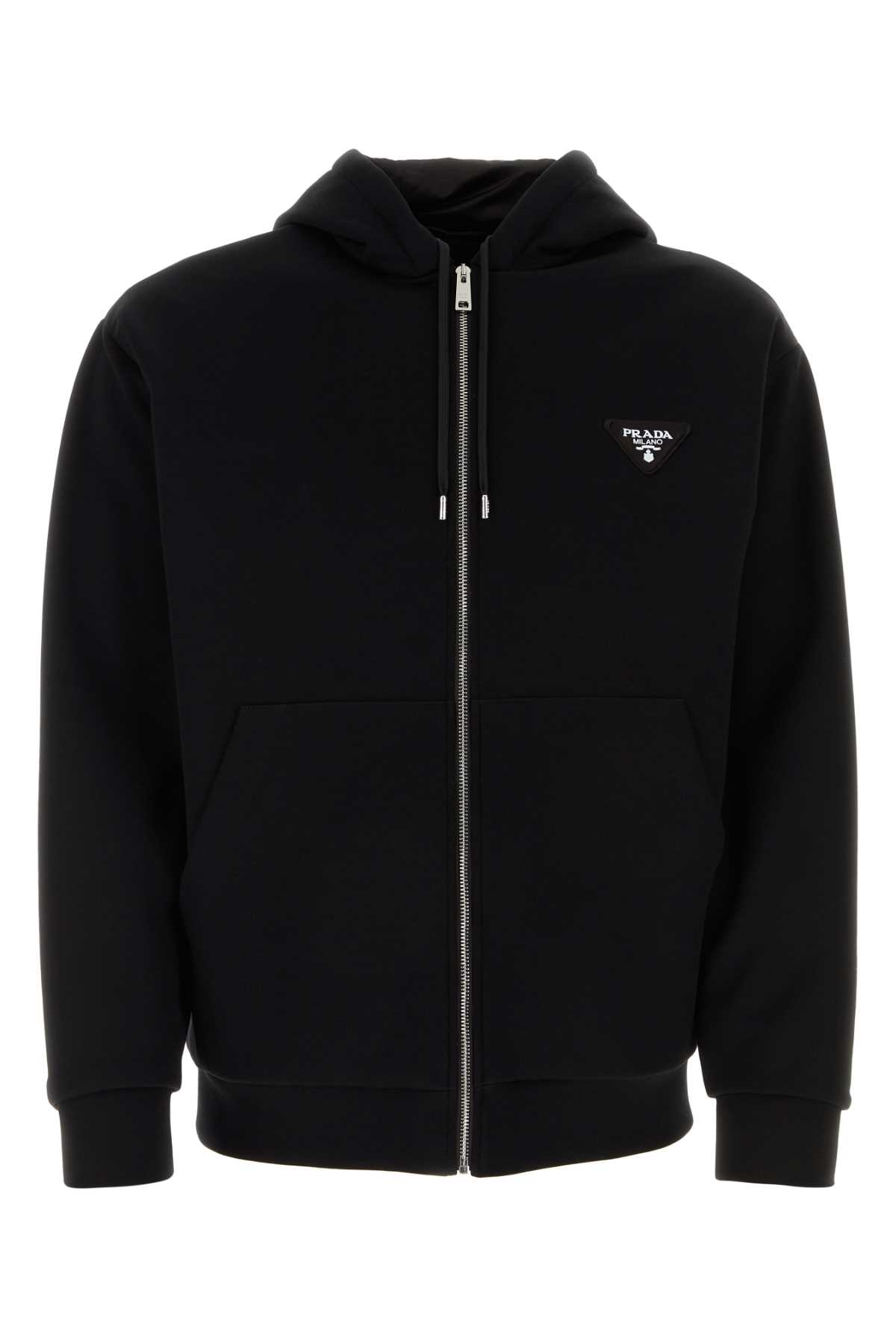 パーカー・フーディ Prada Black Cotton Blend Sweatshirt Prada Cotton Hoodie | Black | FARFETCH