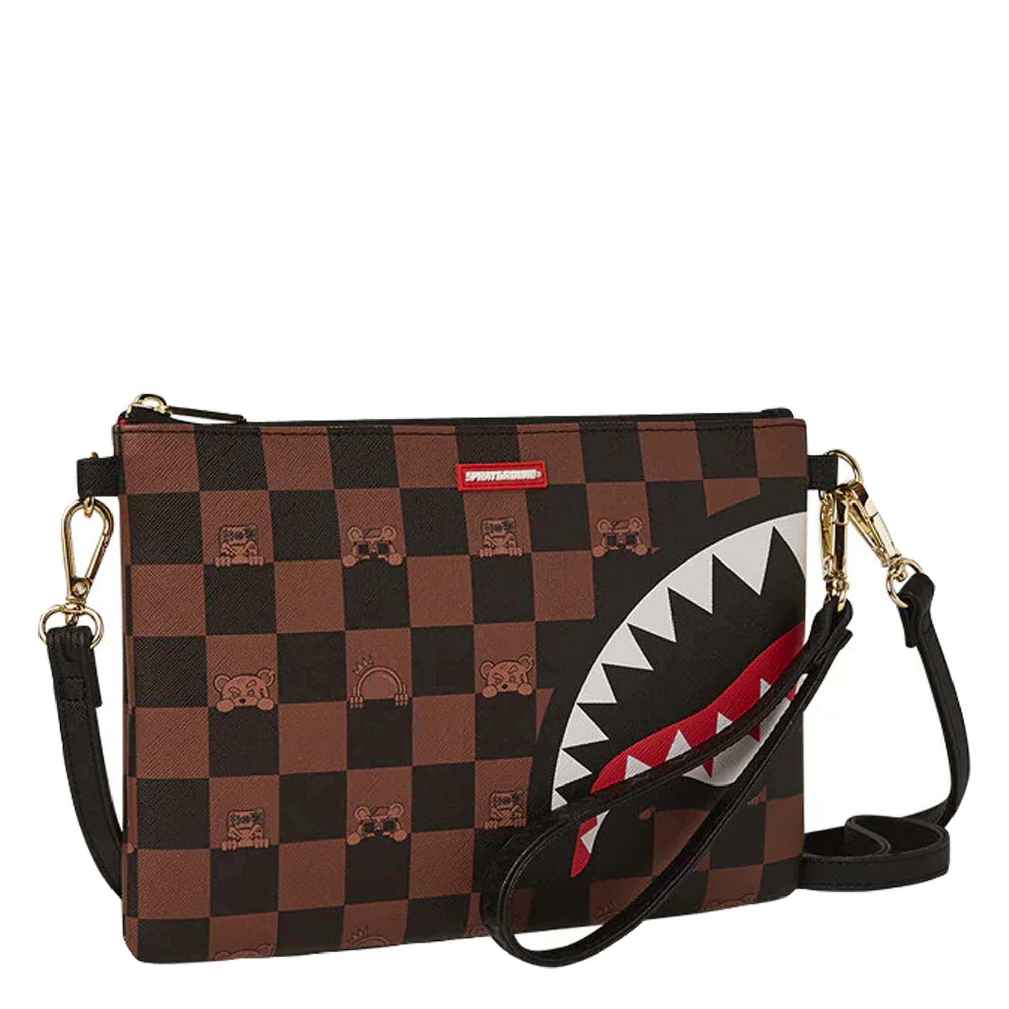 Sprayground Peeking Character Check Pochette | italist