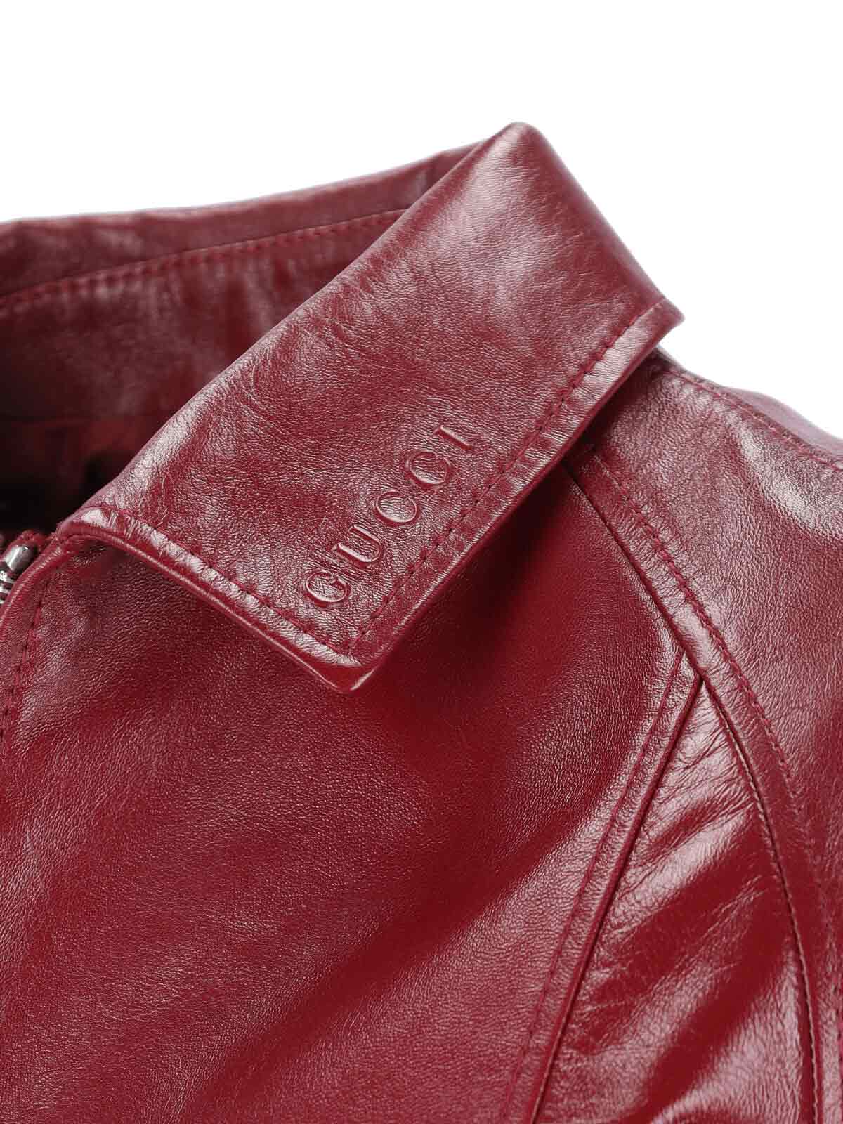 【送料&関税込】Gucci Leather Zip Jacket Gucci Leather Jacket | Black | FARFETCH