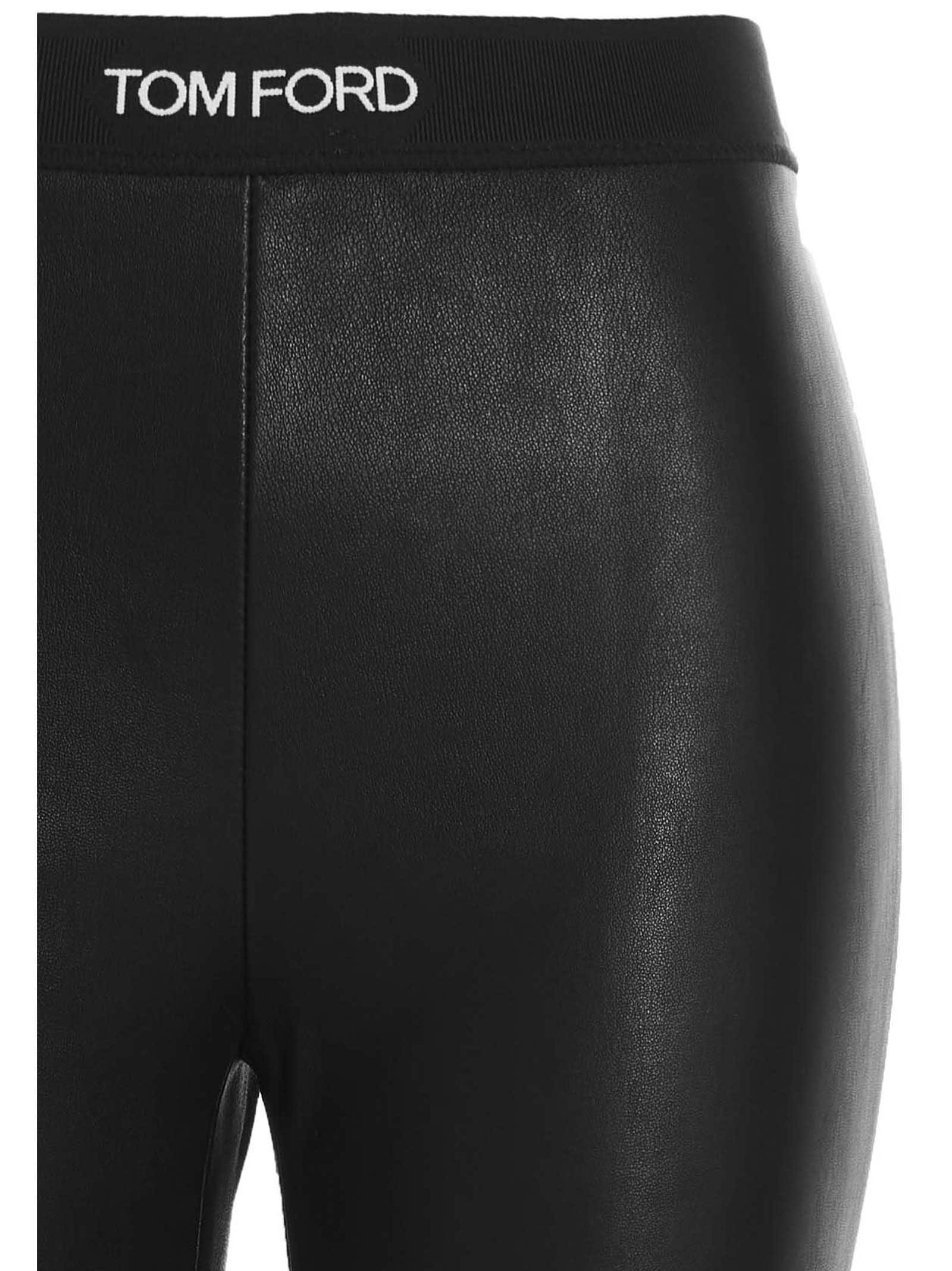 Tom Ford Logo Leather Leggings | italist