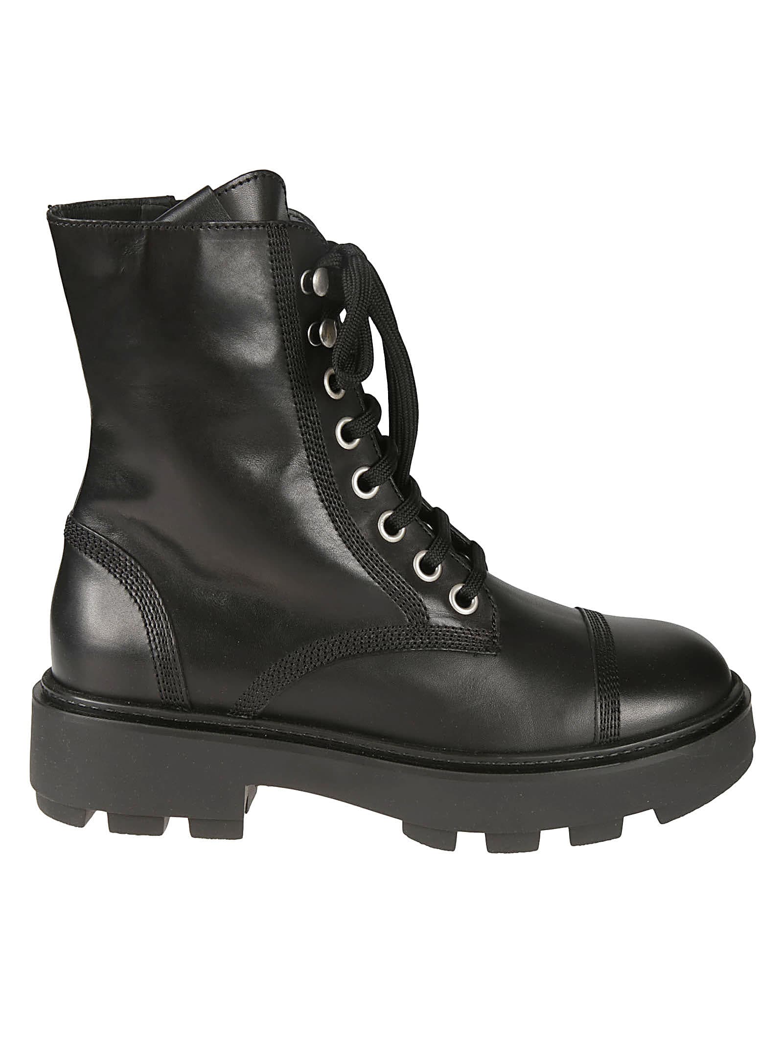 Miu Miu Side Zip Lace-up Boots | italist