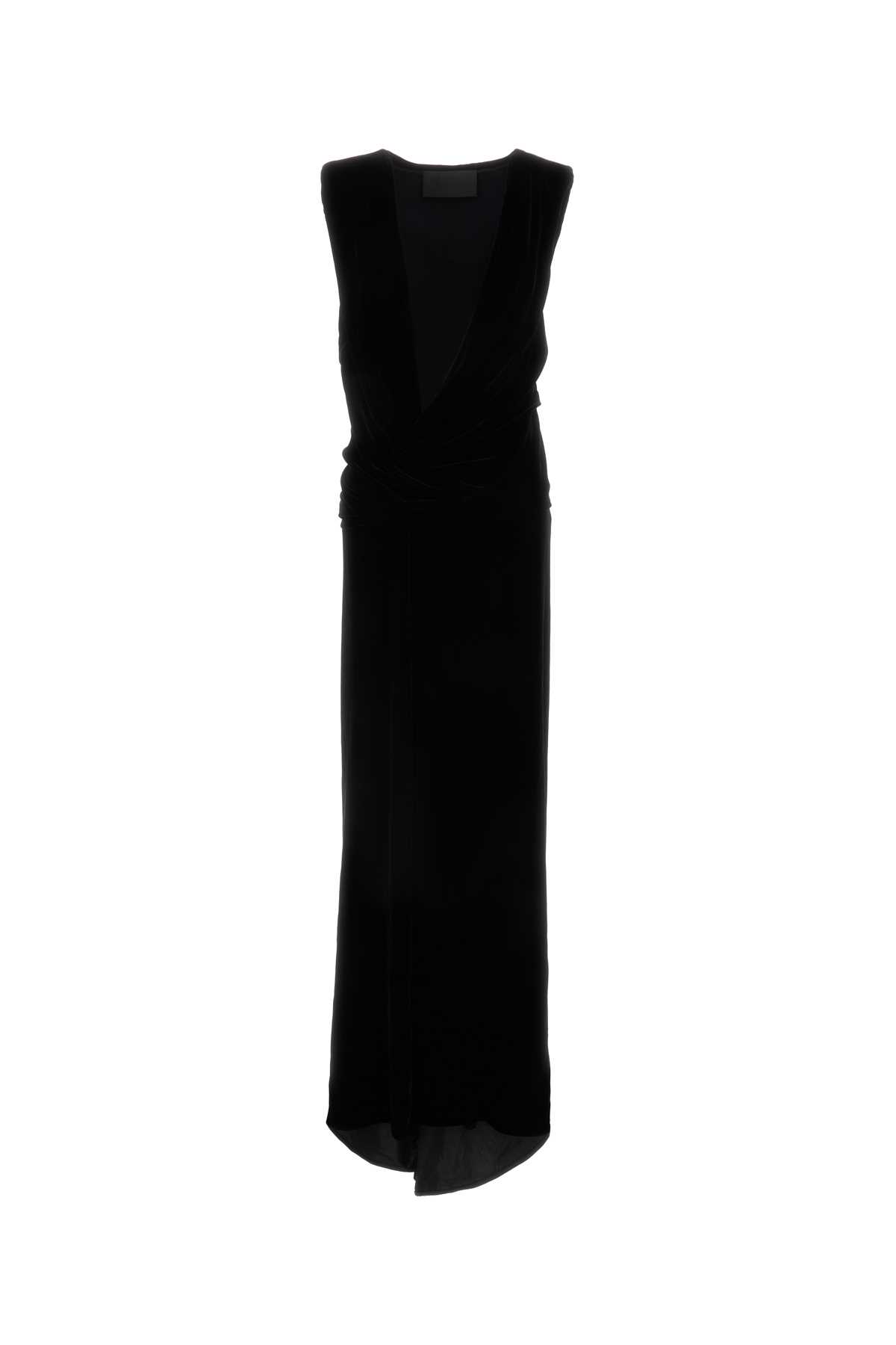 black velvet long dress