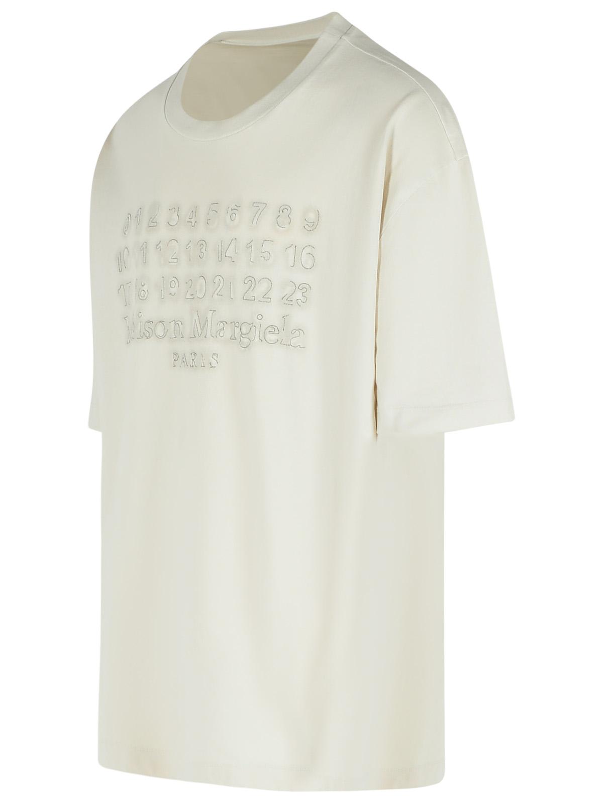 【関税＆送料込み】Maison Margiela Ivory Cotton T-Shirt d4a61aeba74a625348ad02eab6a099