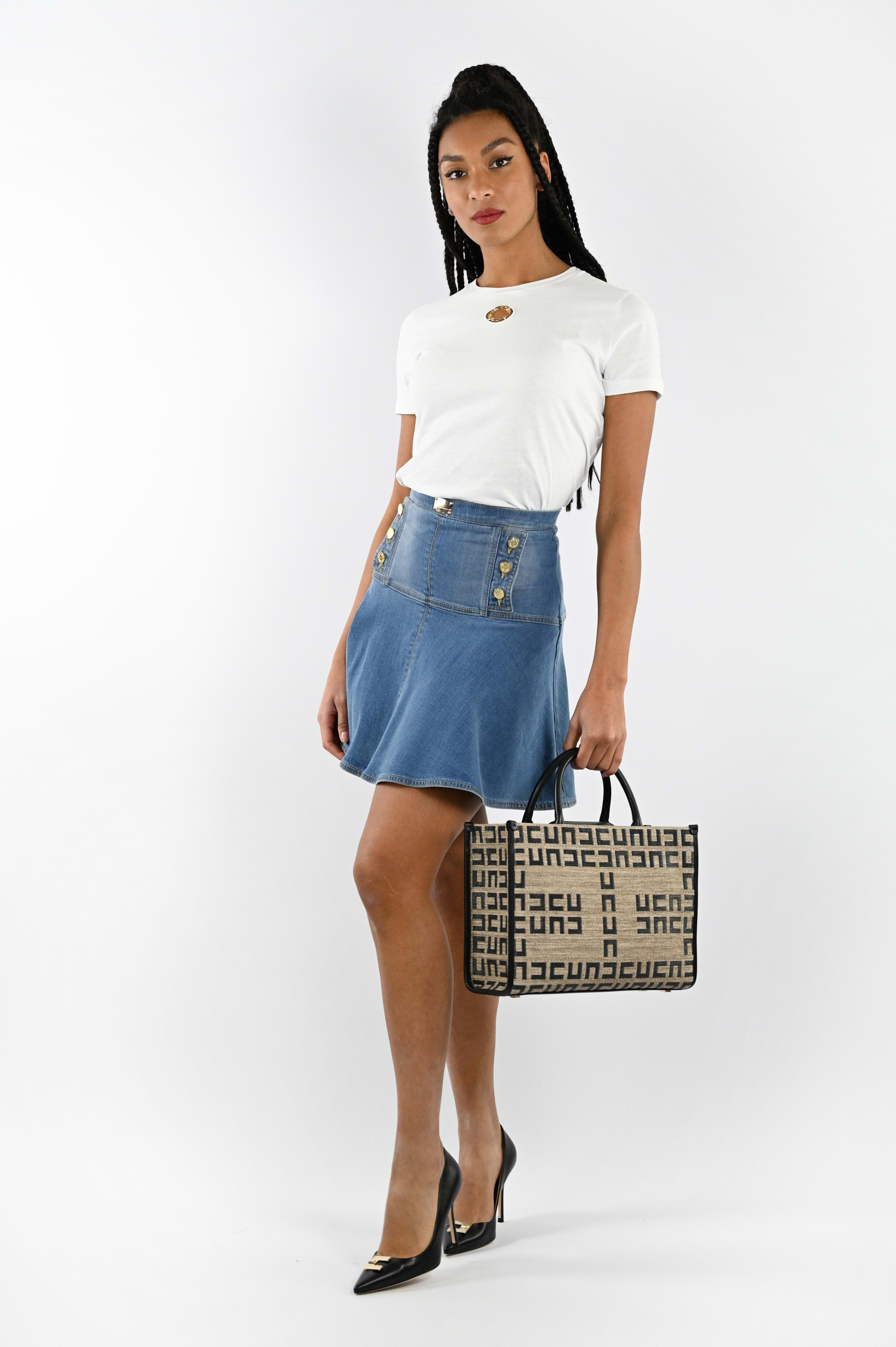 Elisabetta Franchi Miniskirt Buttons On The Pelvis | italist