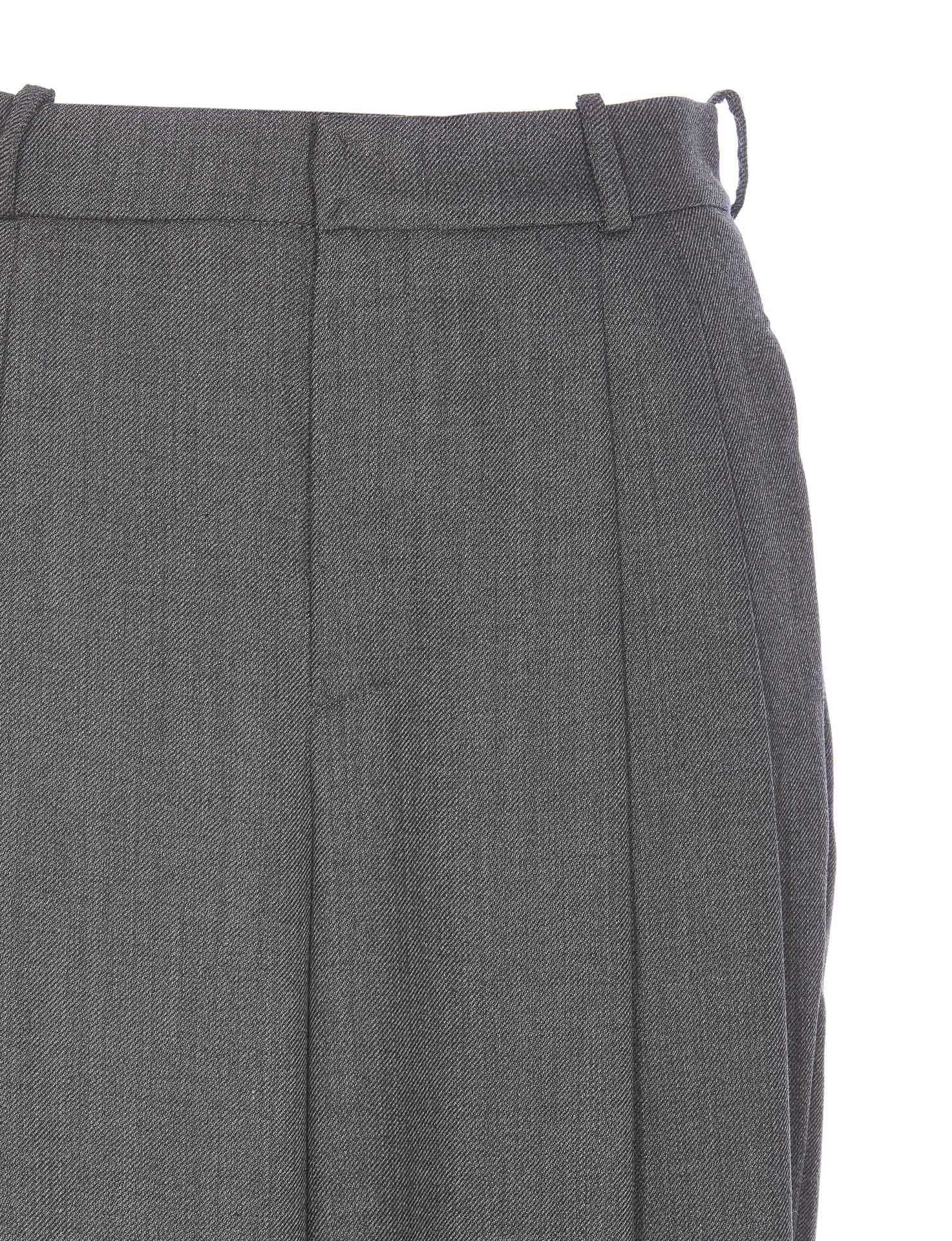 【送料 関税込】 ELISABETTAFRANCHI WIDE LEG DOUBLE PINCES * Elisabetta Franchi Wide Leg Trousers With Double Pinces