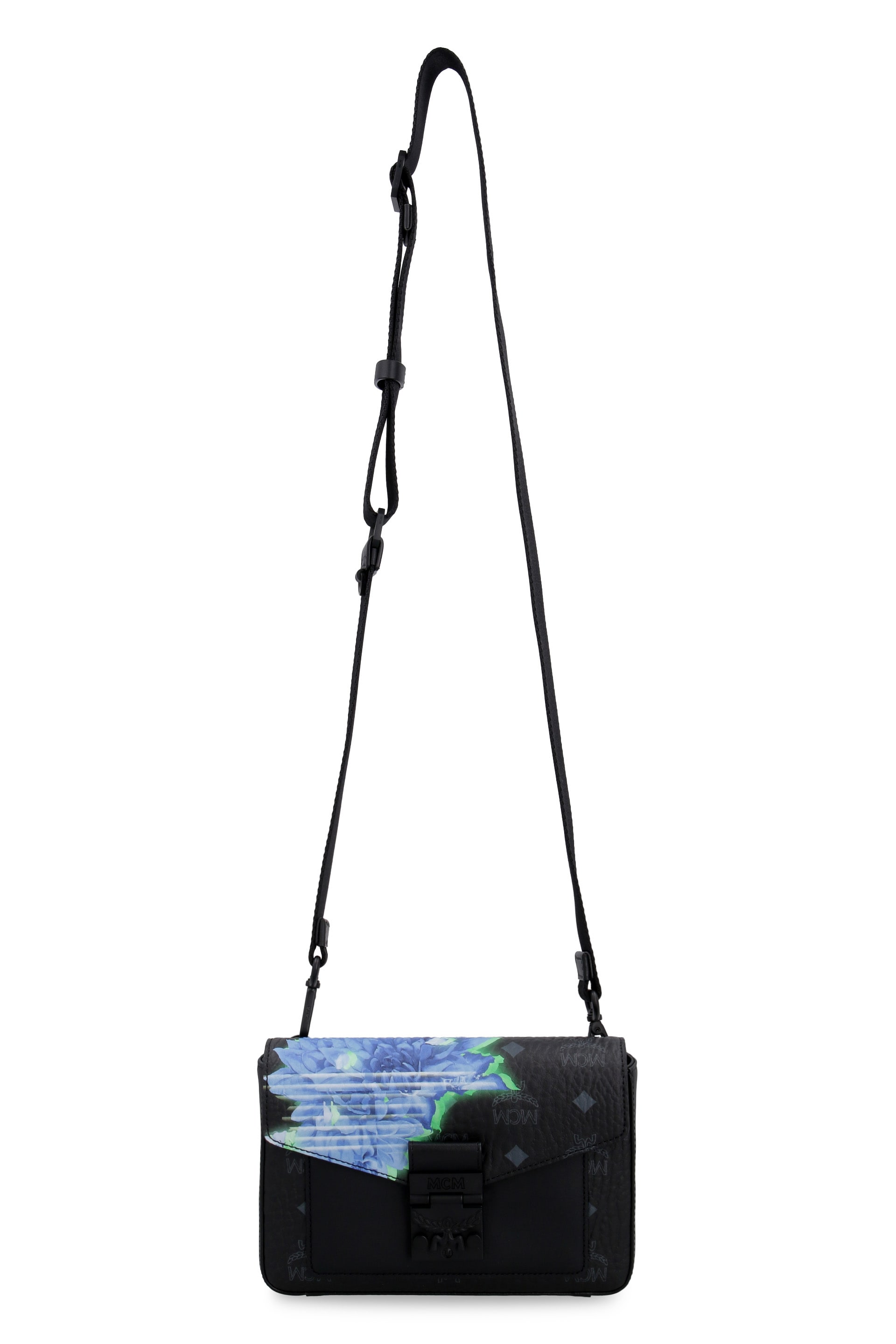 Mcm Millie Tech Flower Visetos Crossbody Bag In Black | ModeSens