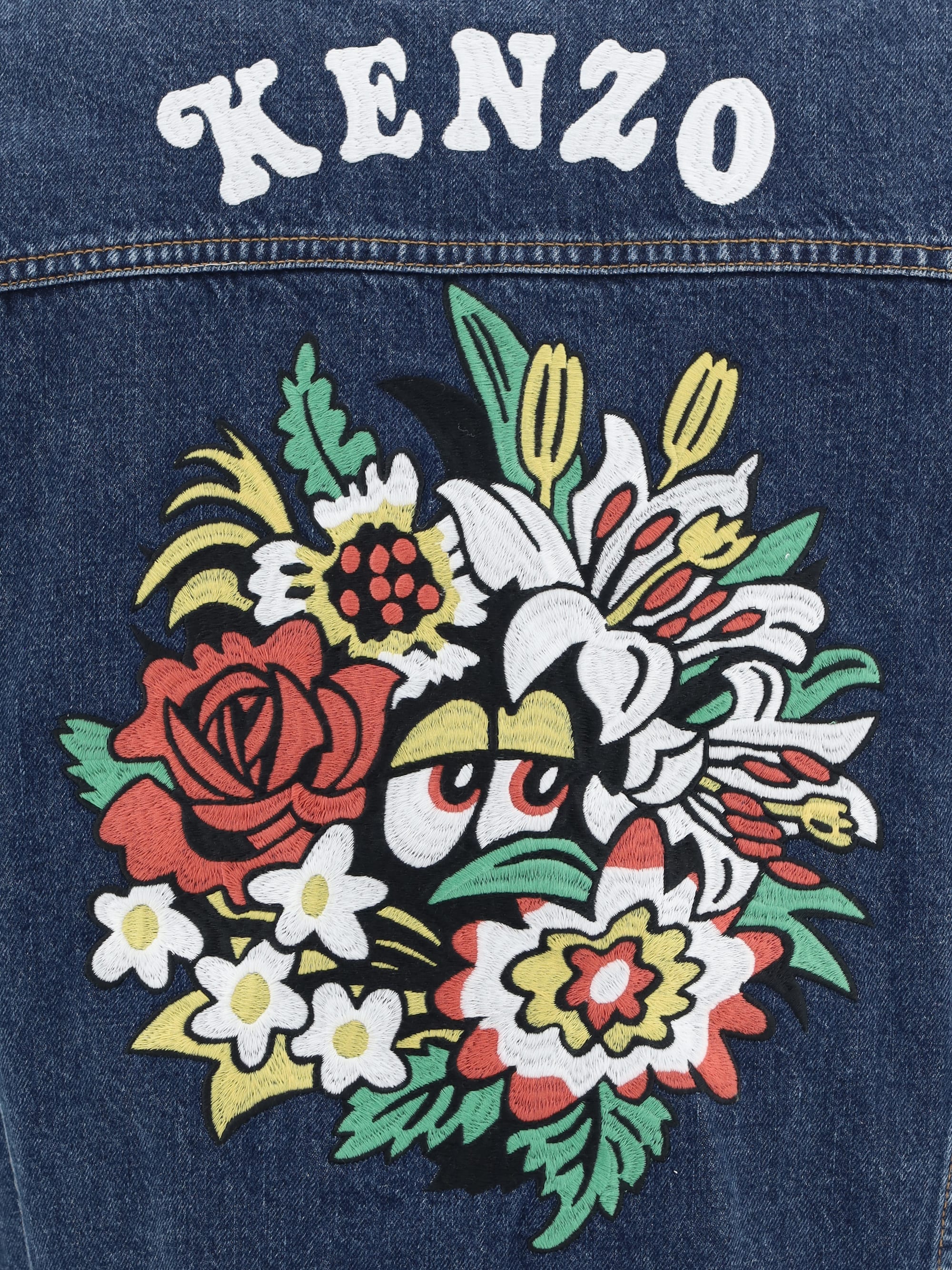 【送料&関税込】Kenzo Maxi Print Denim Jacket Kenzo Maxi Print Denim Jacket | italist