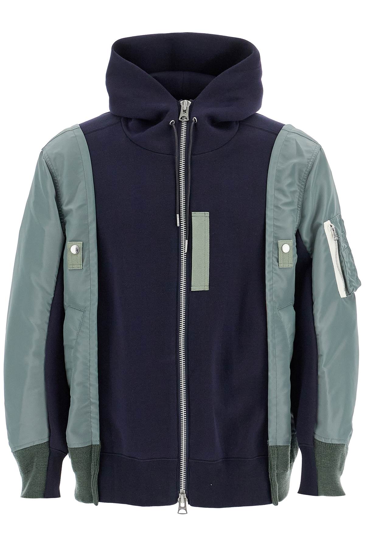 【送料&関税込】Sacai Bomber Fleece Hoodie Zip Sacai Bomber Fleece Hoodie Zip | italist